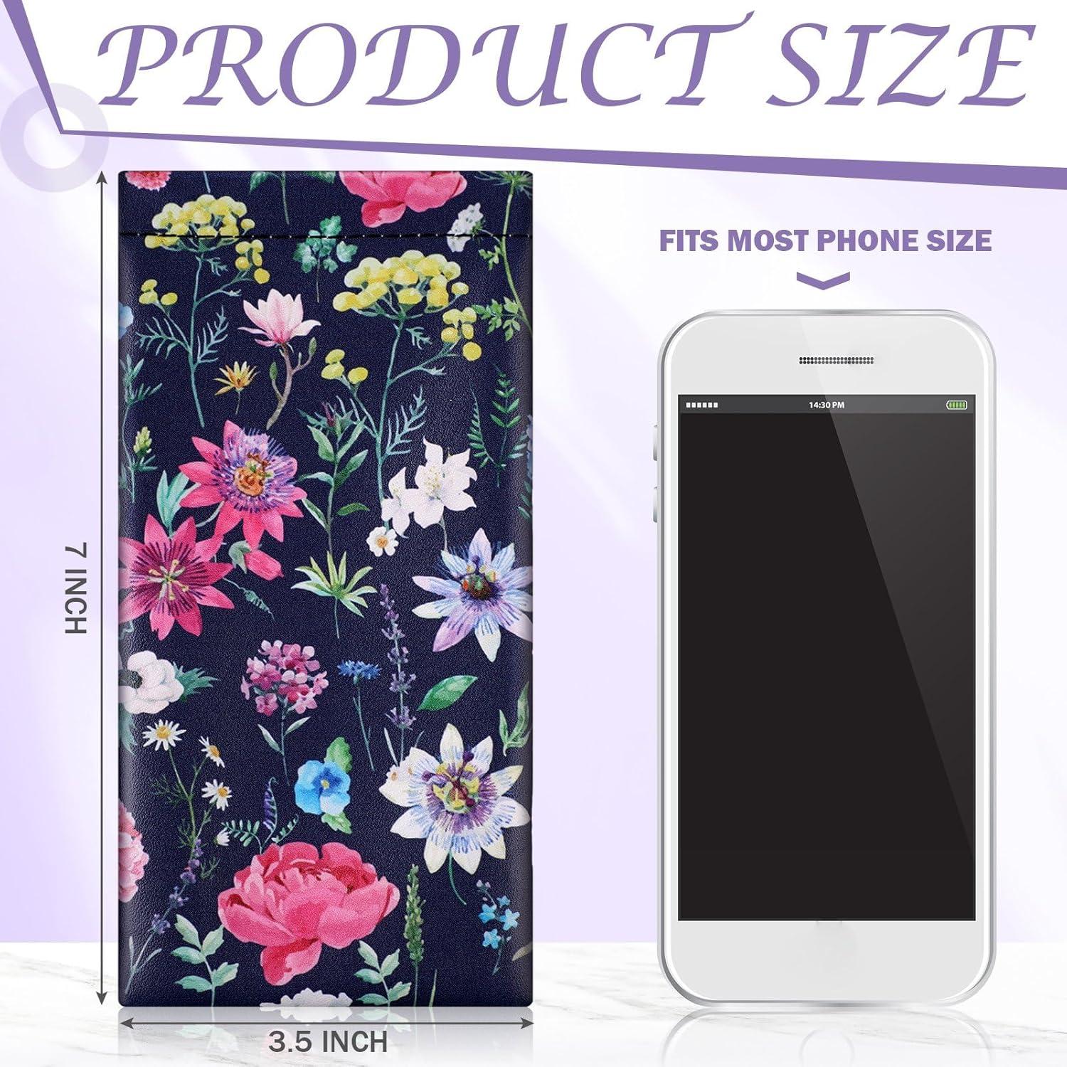 Paquete de 6 estuches de gafas de sol cuero PU 18x9 cm