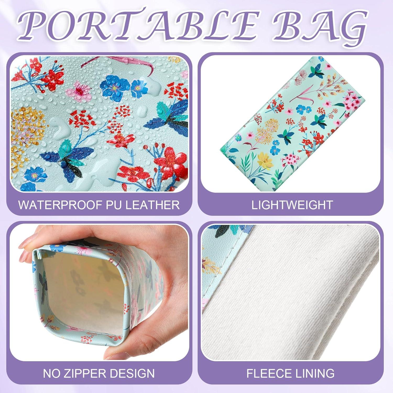 Paquete de 6 estuches de gafas de sol cuero PU 18x9 cm