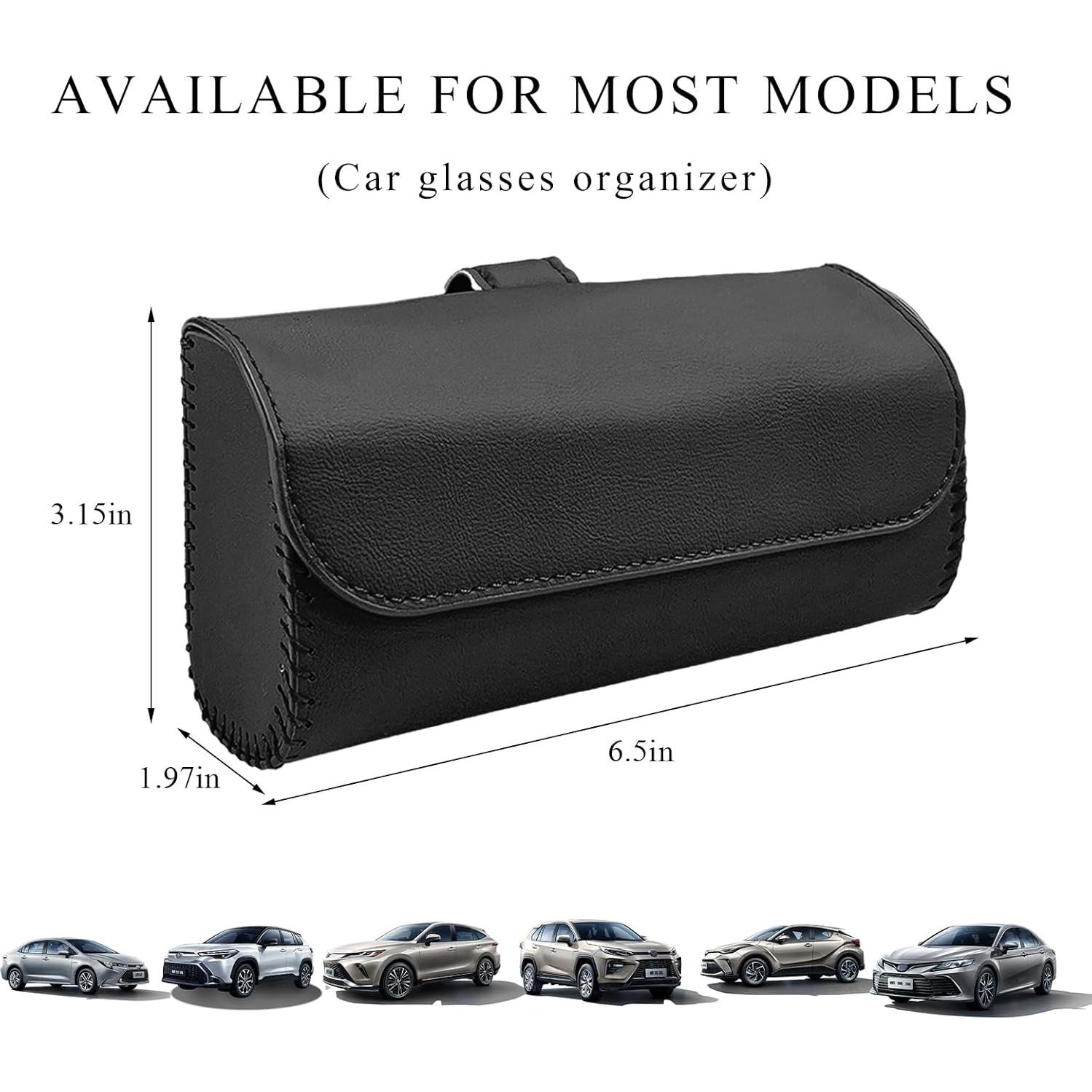 Estuche para Gafas de Sol Yourkar para Visera de Coche Negro
