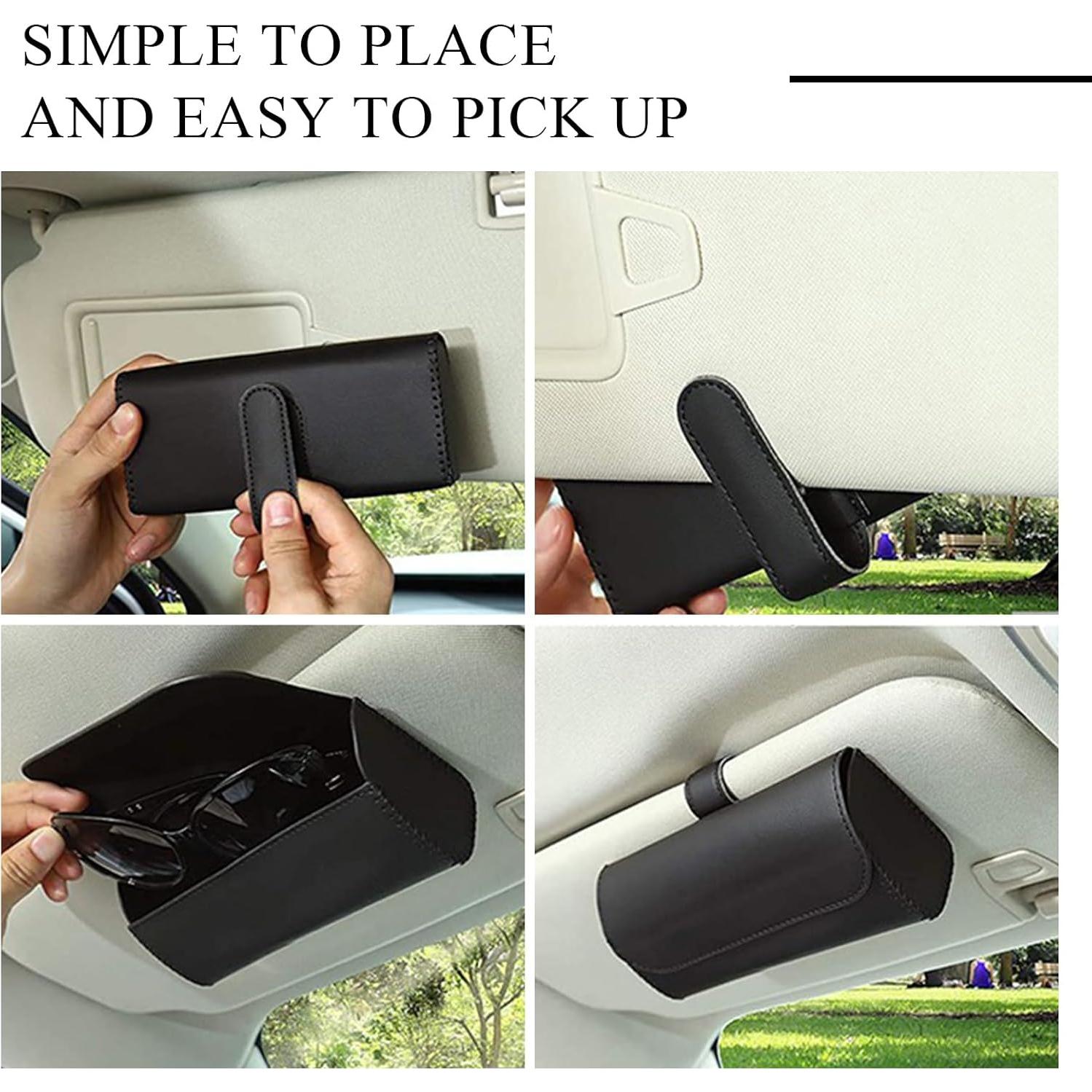 Estuche para Gafas de Sol Yourkar para Visera de Coche Negro
