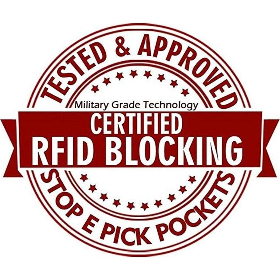 Billetera RFID Huztencor Rosa Grande para Mujeres con 25 Tarjetas