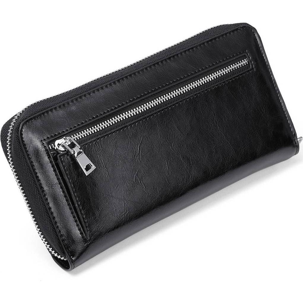 Cartera de Cuero Genuino JEEBURYEE con Bloqueo RFID 19.5x11.5cm