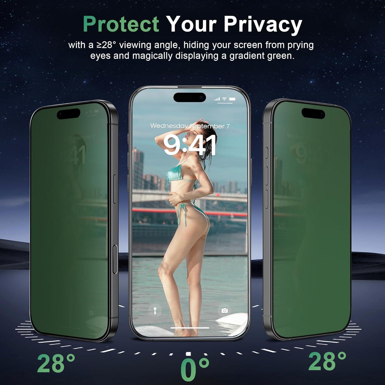 Protector de Pantalla Privado Aimoerfan 17" Verde Gradiente
