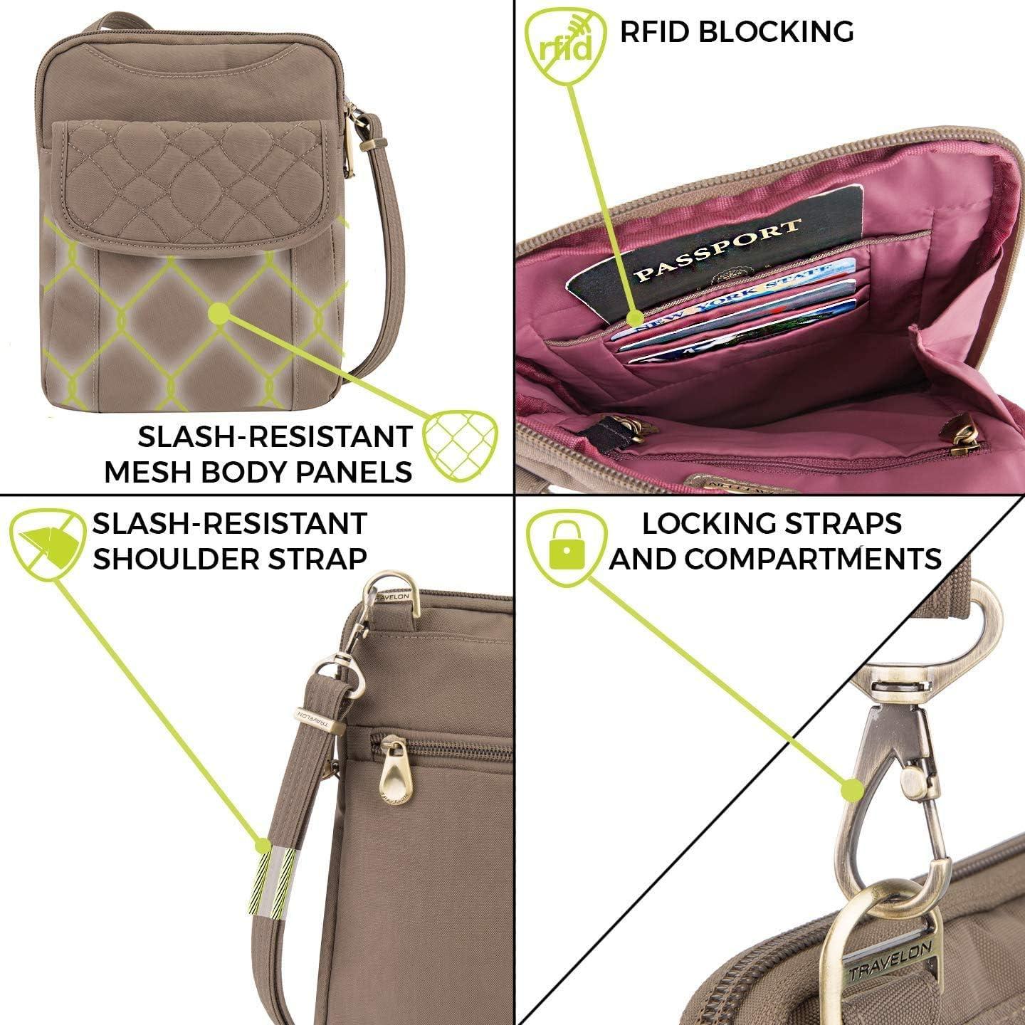 Bolso Antirrobo Travelon Pouch Sable 17.8x21.6cm