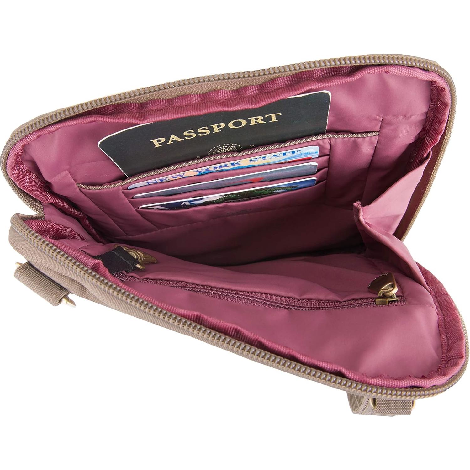 Bolso Antirrobo Travelon Pouch Sable 17.8x21.6cm