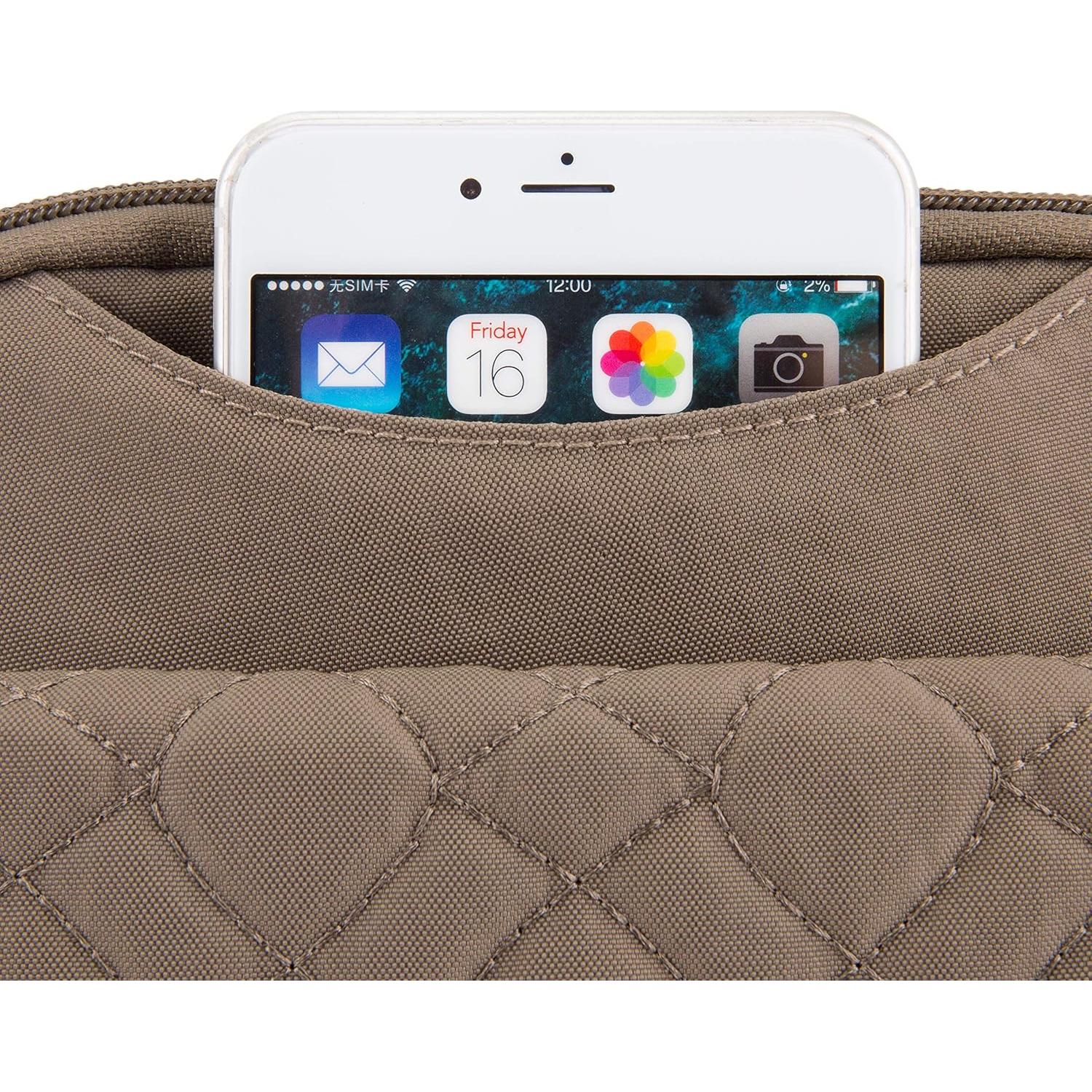 Bolso Antirrobo Travelon Pouch Sable 17.8x21.6cm