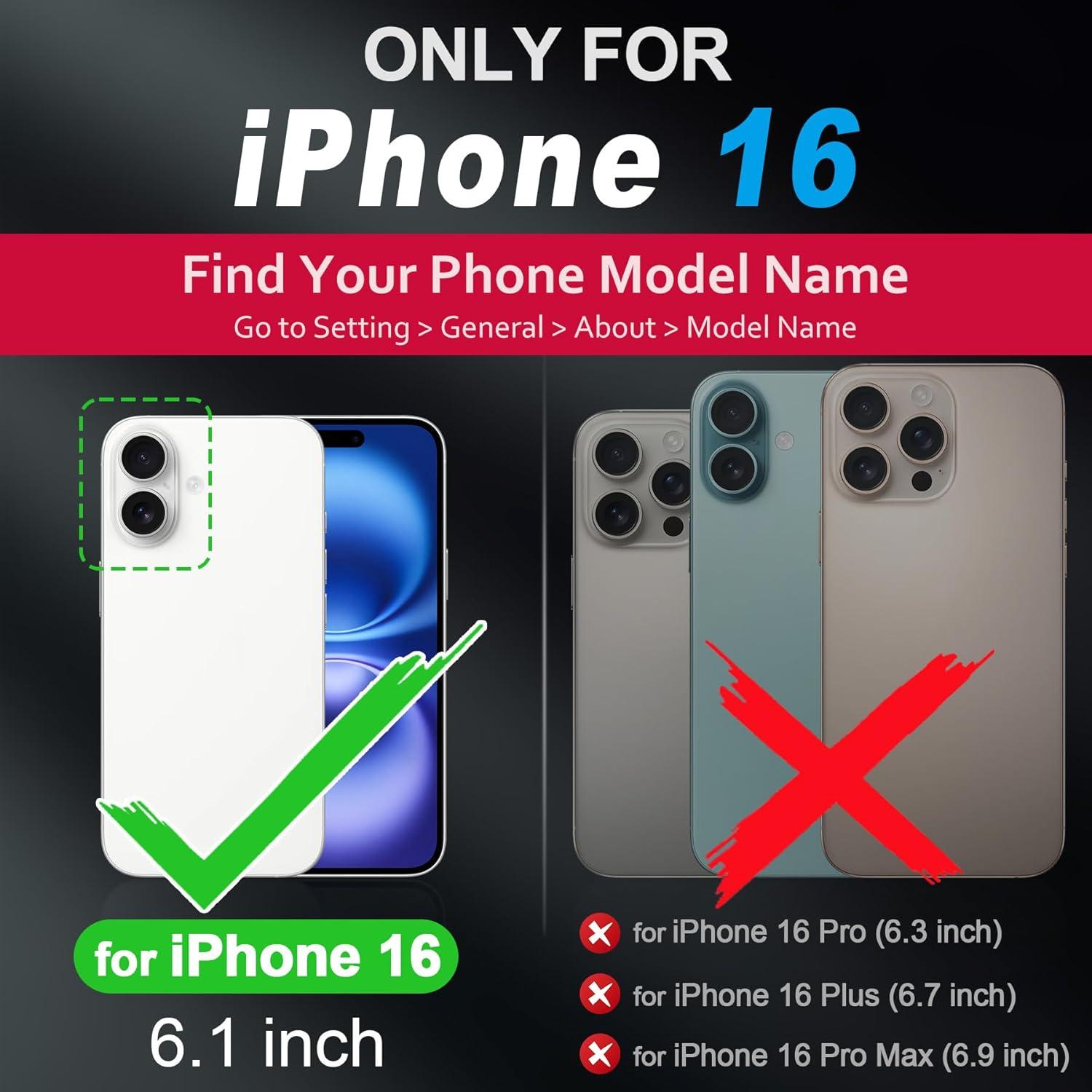 Funda de Cuero SHIELDON para iPhone 16 6.1" Magnética Antideslizante