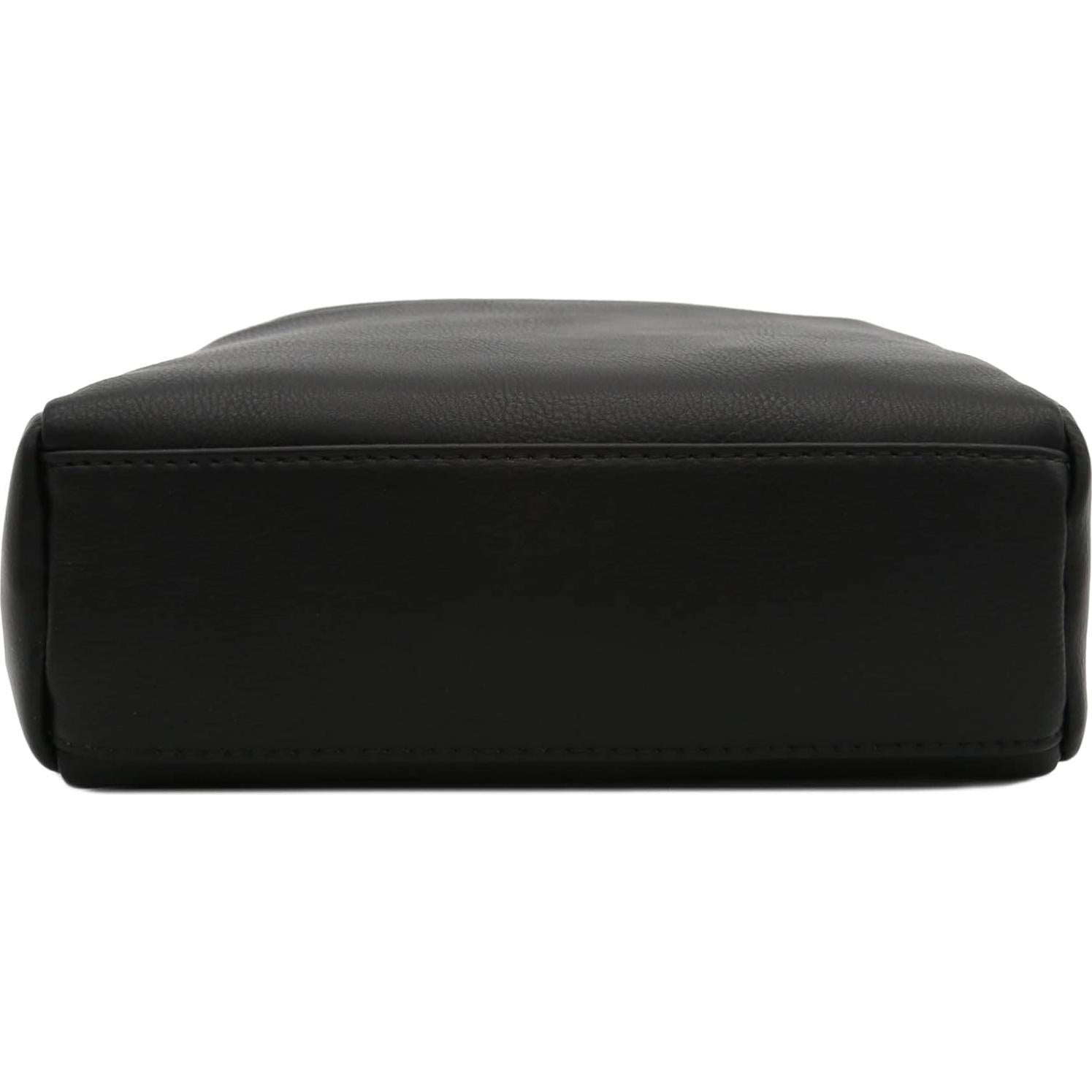 Bolso Cruzado Pequeño Triple Cierre Moda Negro