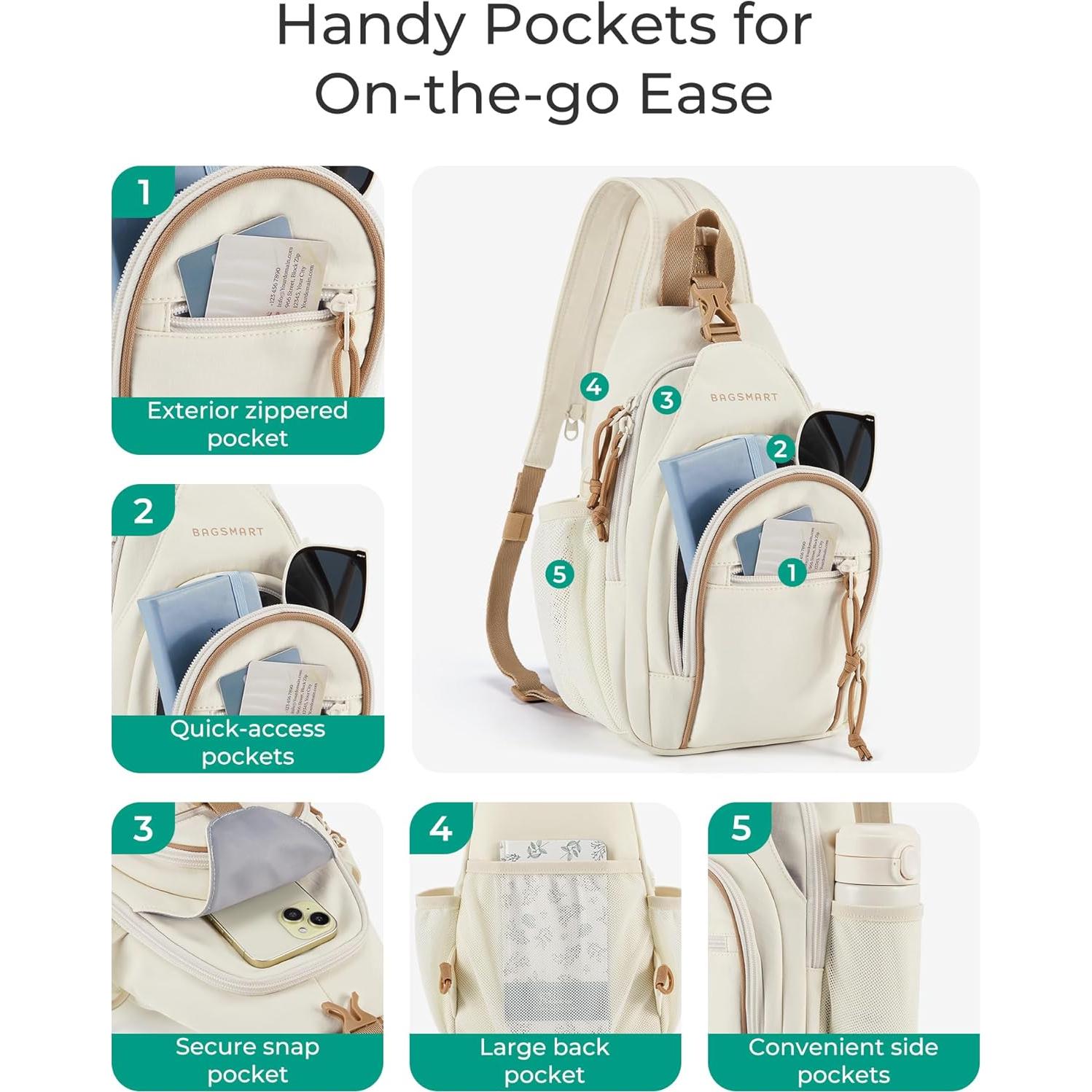 BAGSMART Bolsa Cruzada Antirrobo para Hombres y Mujeres