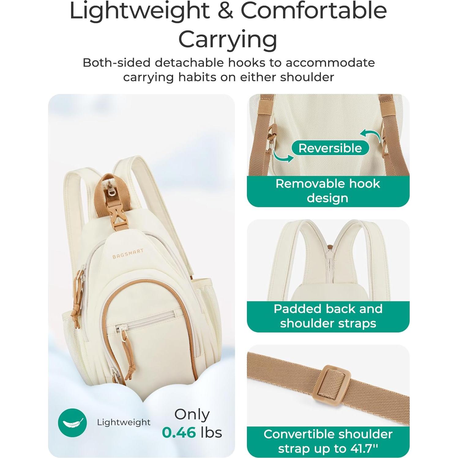 BAGSMART Bolsa Cruzada Antirrobo para Hombres y Mujeres