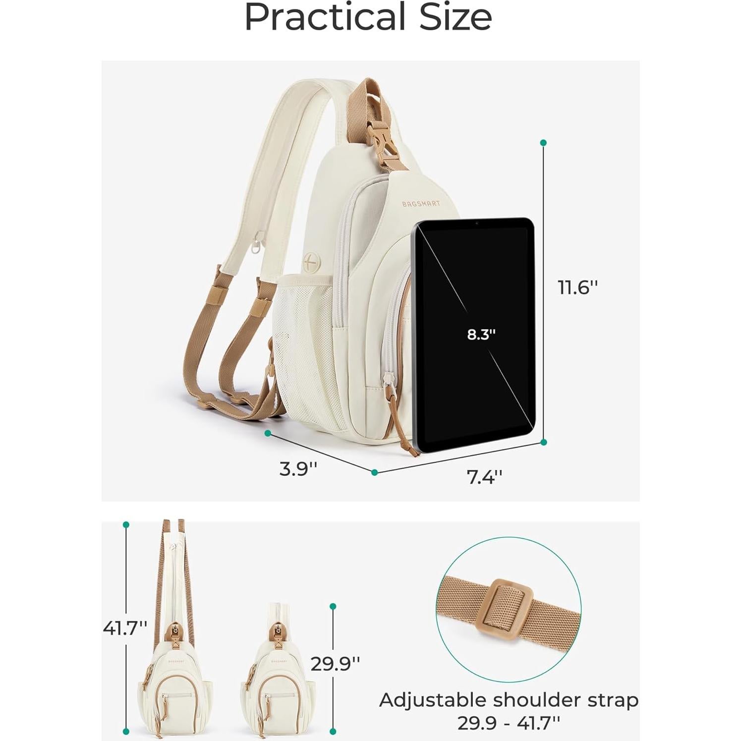 BAGSMART Bolsa Cruzada Antirrobo para Hombres y Mujeres