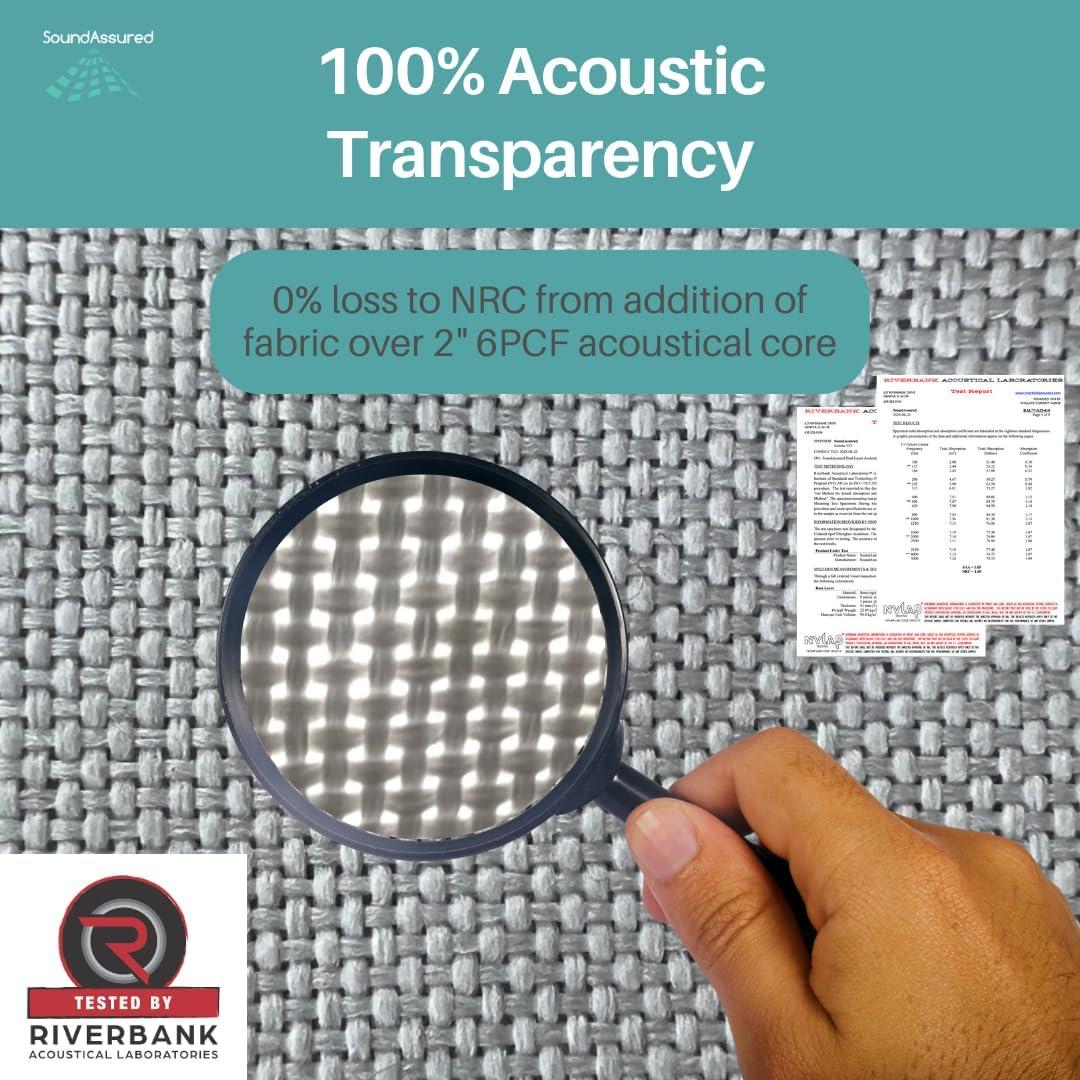 Tela Acústica SoundAssured Negra 149.86x91.44 cm para Paneles