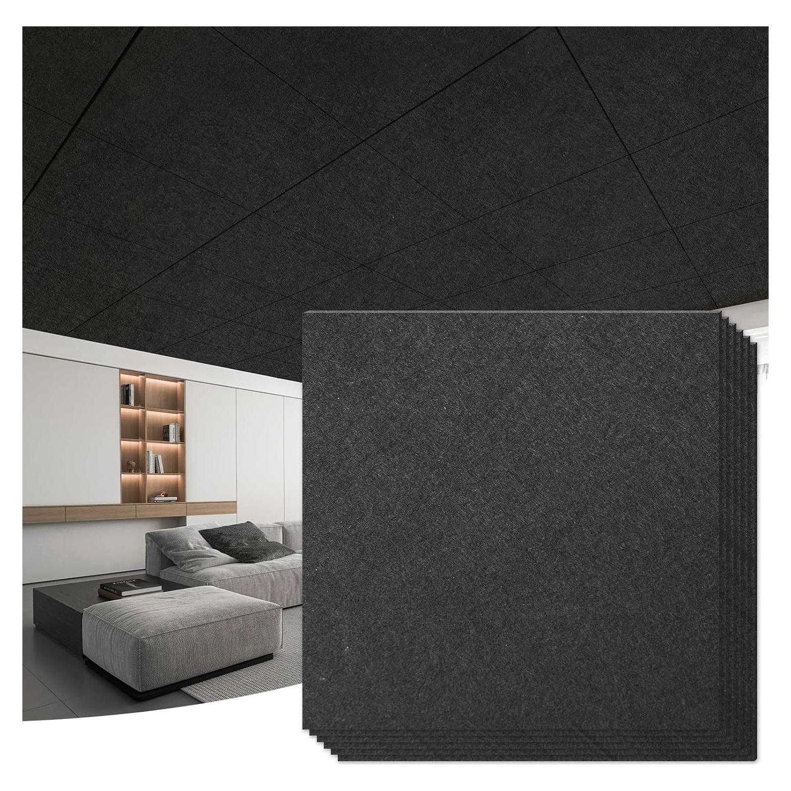 Azulejos Acústicos Art3d 12 Paneles 60x60cm Impermeables