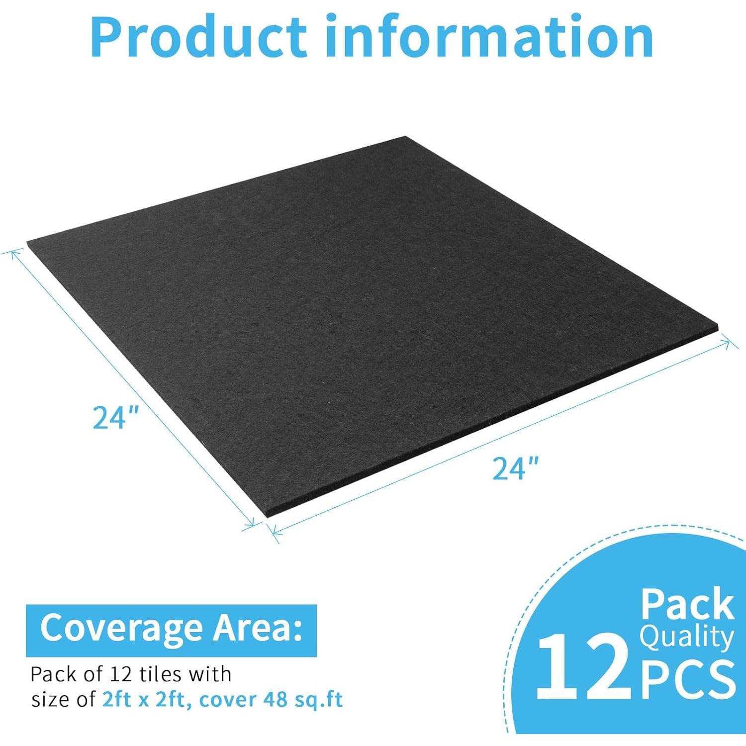 Azulejos Acústicos Art3d 12 Paneles 60x60cm Impermeables