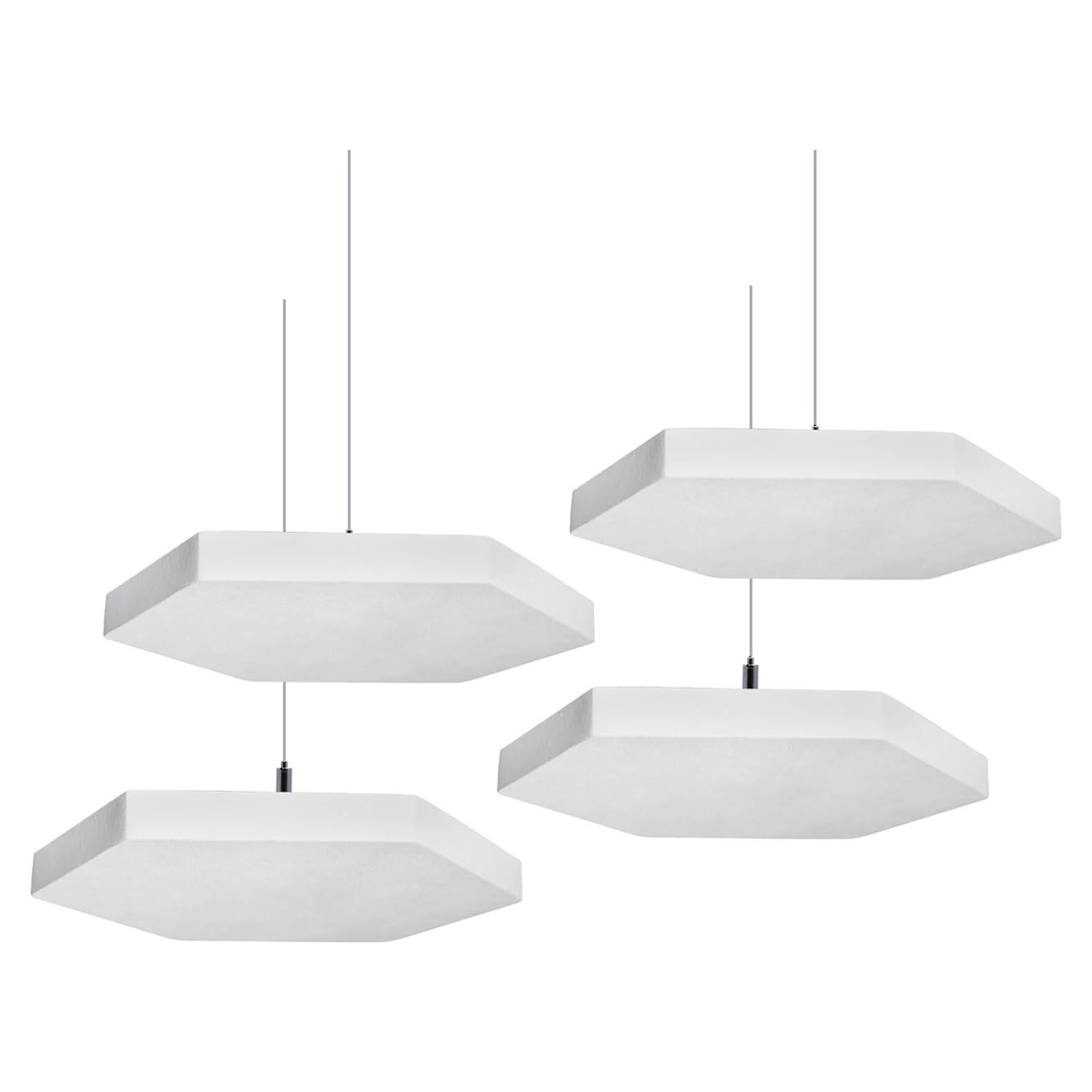 Paneles Acústicos de Techo TroyStudio - 4 Pcs 36.07x31.50x3.05 cm