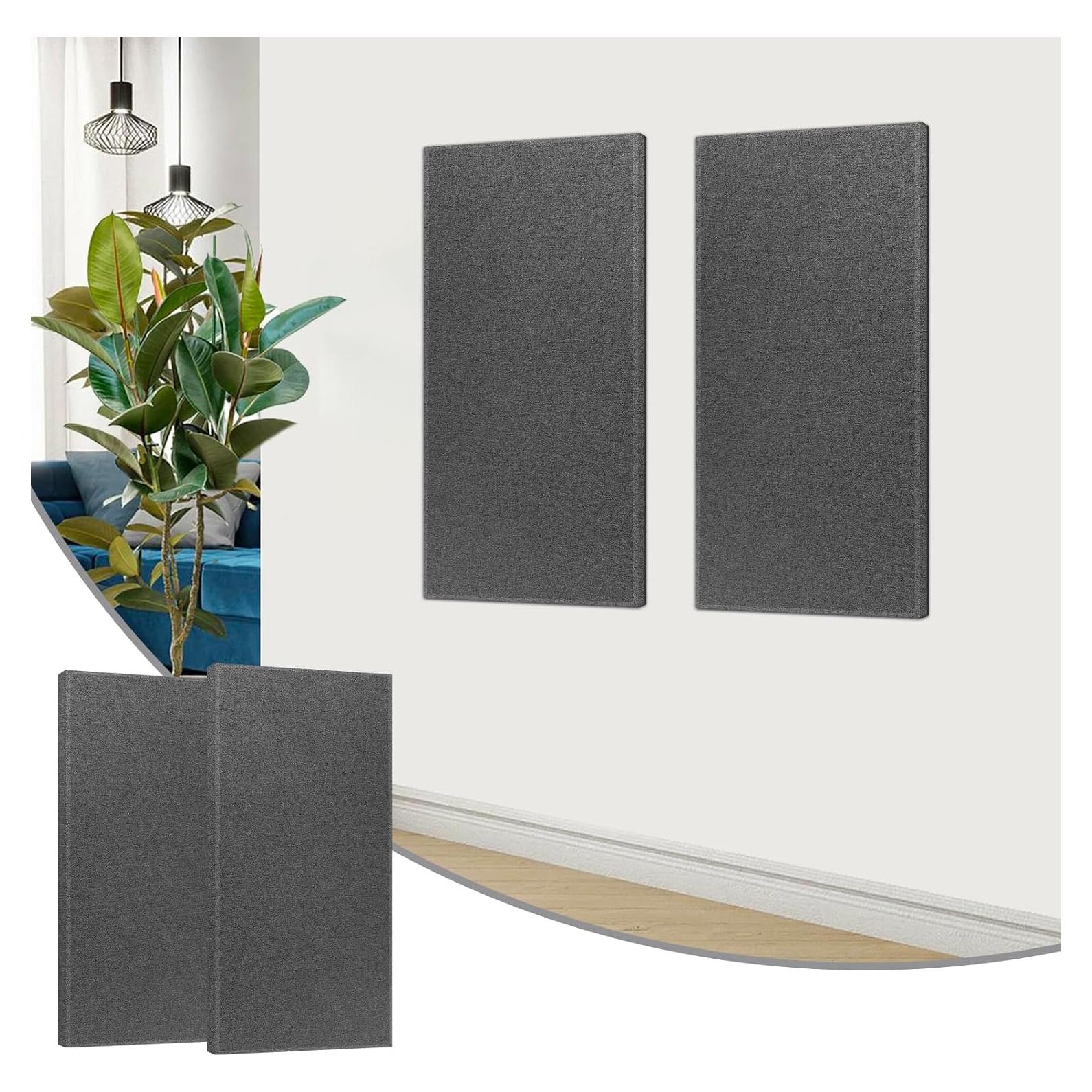 2 Paneles Acústicos Absorbentes de Sonido 119.4x58.4cm Gris