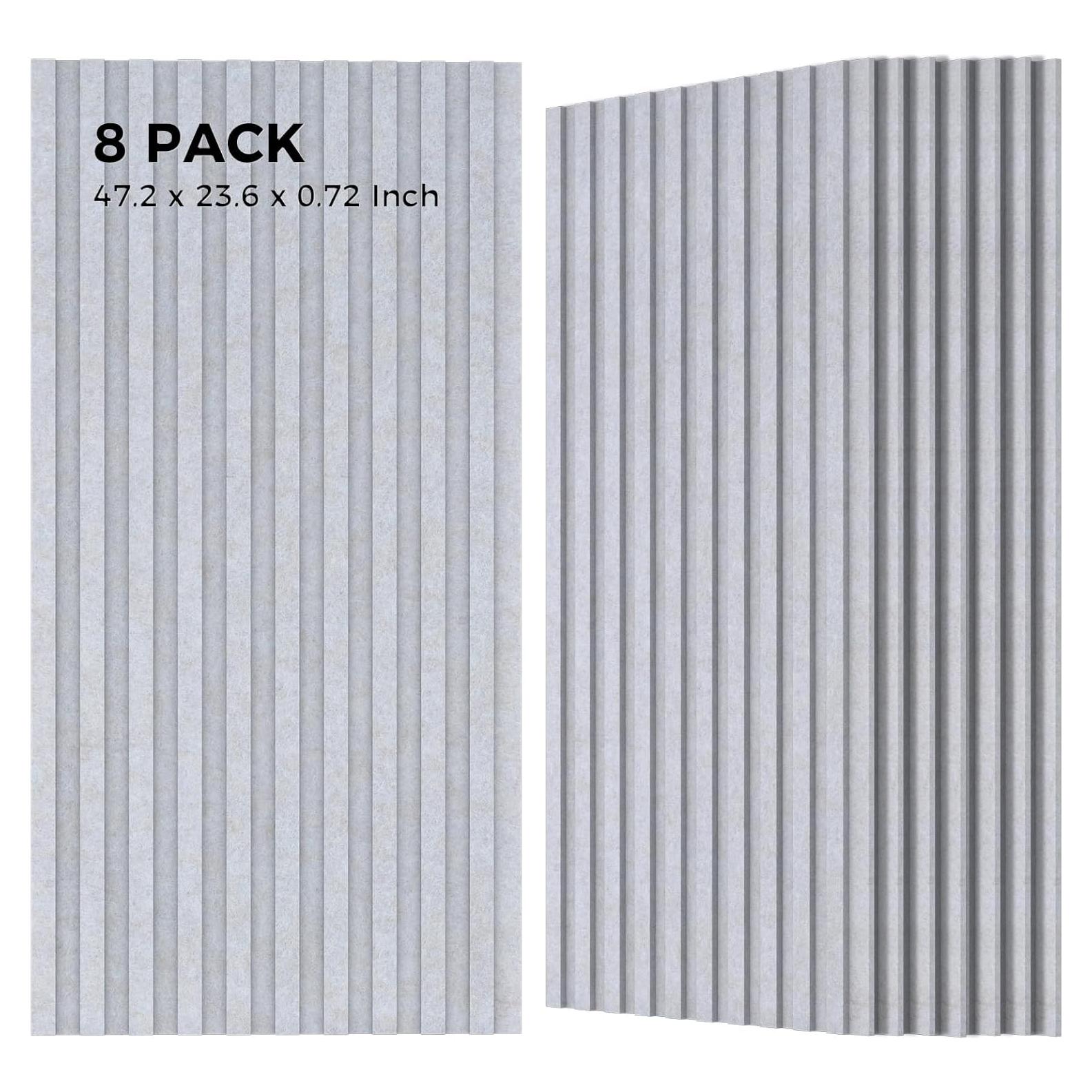 Paneles Acústicos de Pared 120x60 cm Doble Capa 8 Pzas Camello