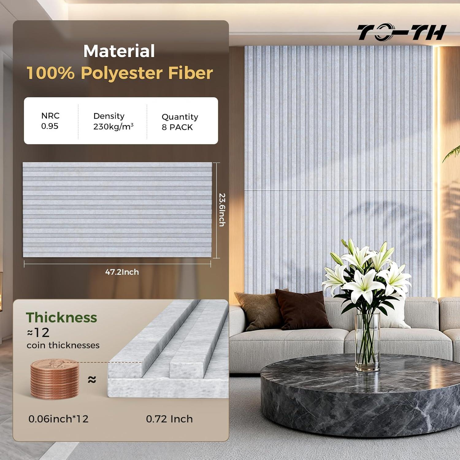 Paneles Acústicos de Pared 120x60 cm Doble Capa 8 Pzas Camello