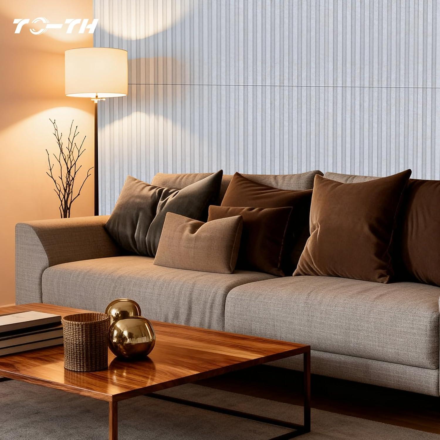 Paneles Acústicos de Pared 120x60 cm Doble Capa 8 Pzas Camello