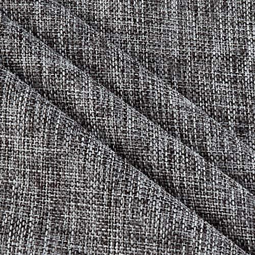 Tela de Burlap de Poliéster Vintage Carbón 58" por Yarda