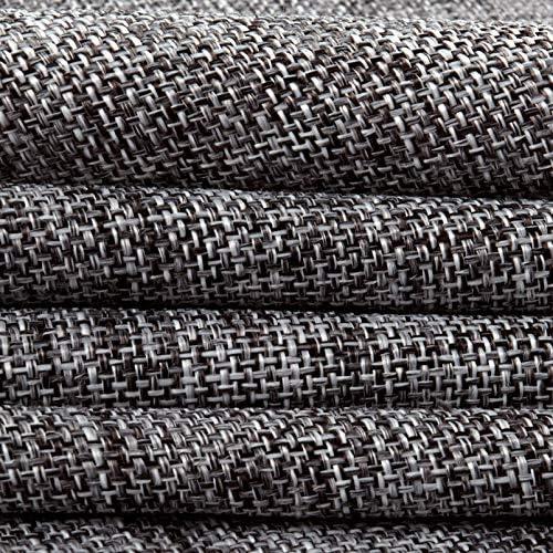 Tela de Burlap de Poliéster Vintage Carbón 58" por Yarda