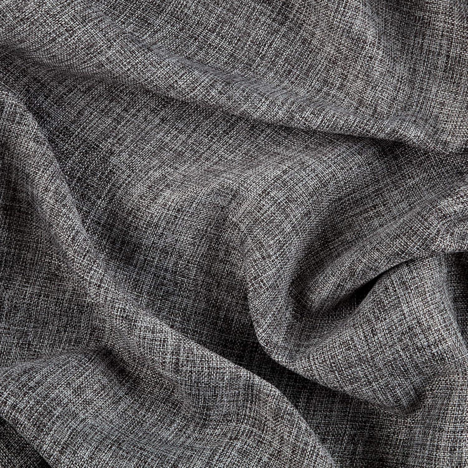 Tela de Burlap de Poliéster Vintage Carbón 58" por Yarda