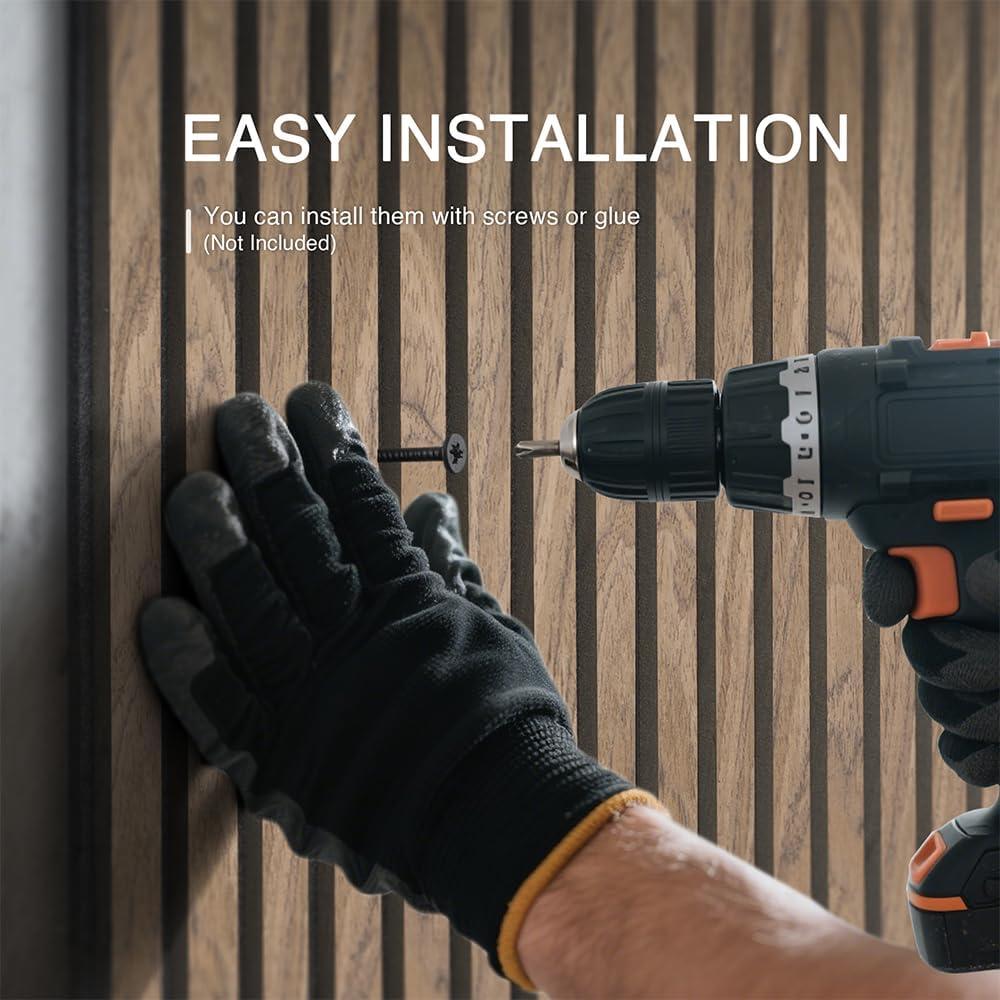 Paneles Acústicos de Madera Nogal - Paquete de 2, 120x60cm