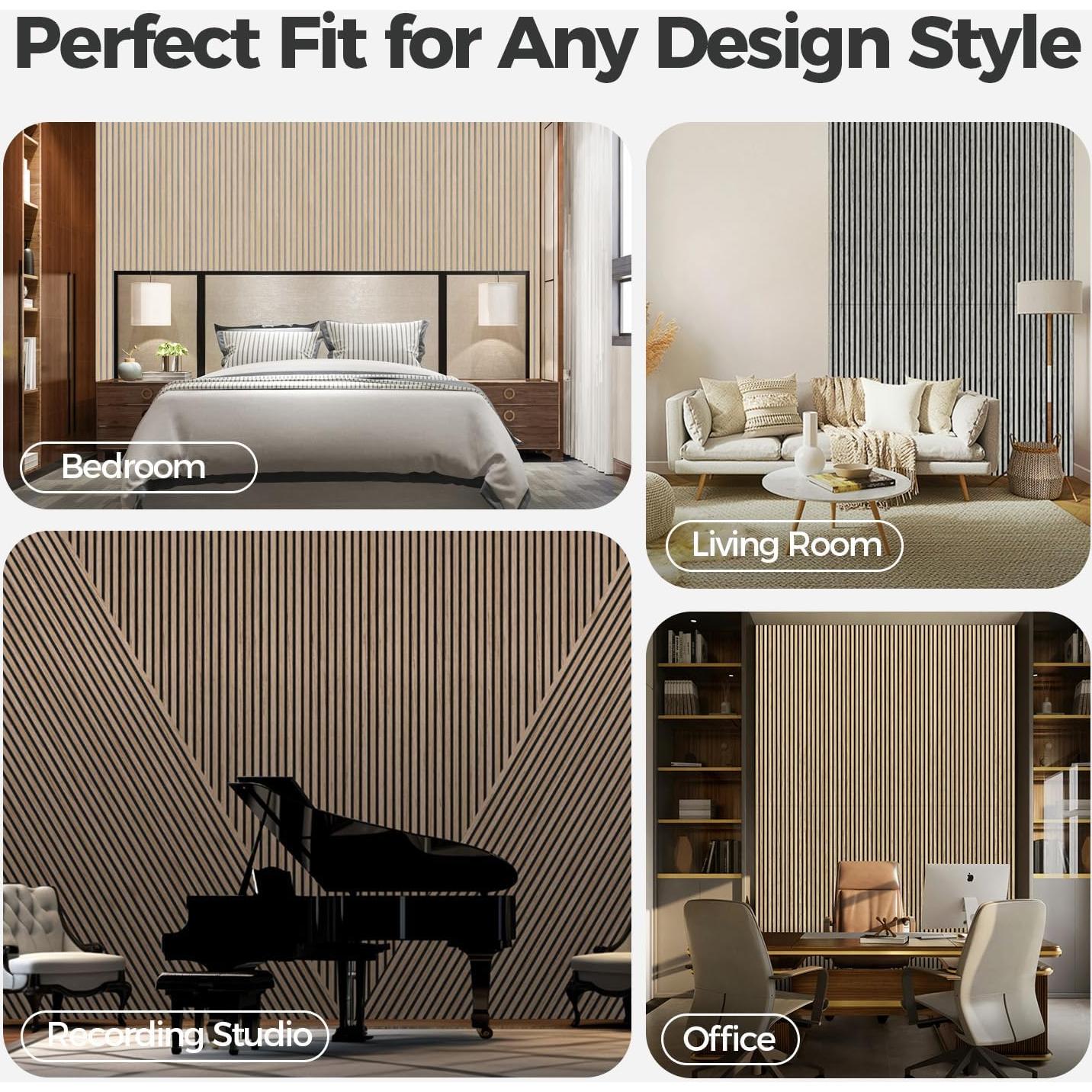 Paneles Acústicos de Madera AKUMAX 2 Piezas 60x120 cm Roble Clásico