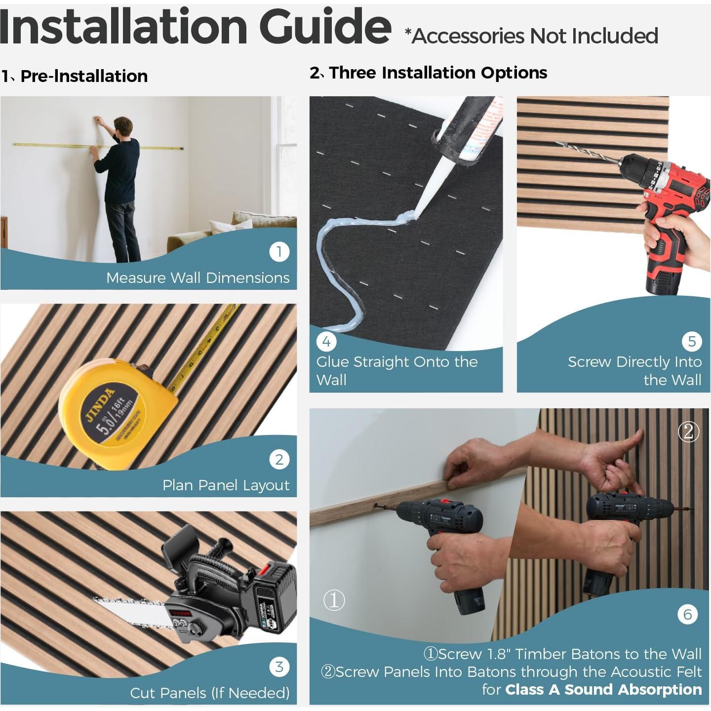 Paneles Acústicos de Madera AKUMAX 2 Piezas 60x120 cm Roble Clásico