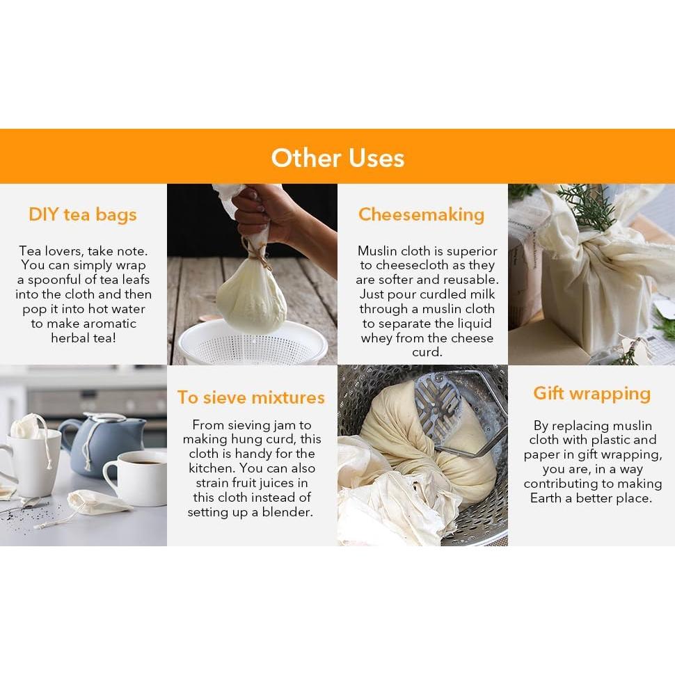 Tela de Muselina 100% Algodón AK Trading 10 Yardas Natural