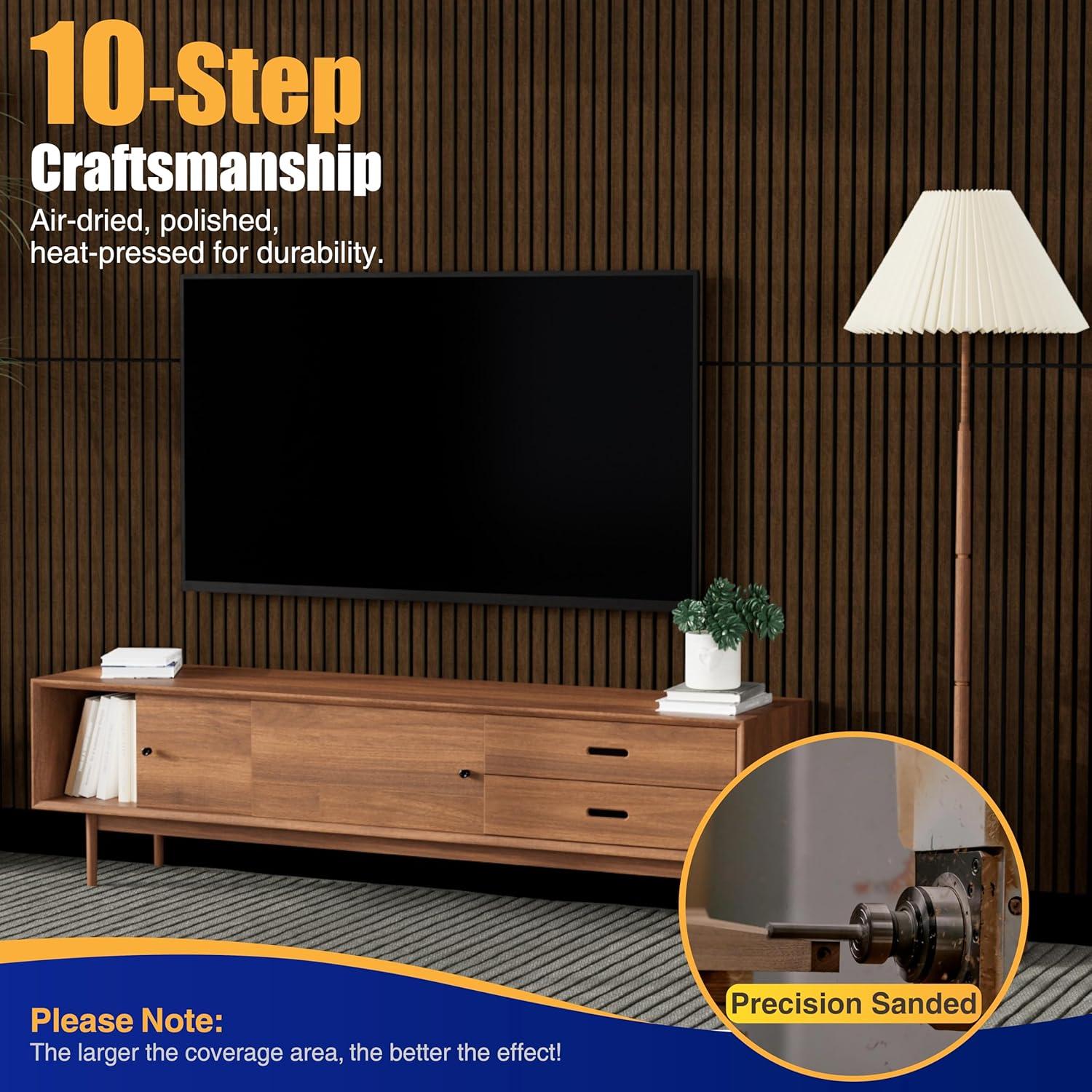 Paneles Acústicos de Madera Reverbeon 4 Piezas 120x32.5 cm