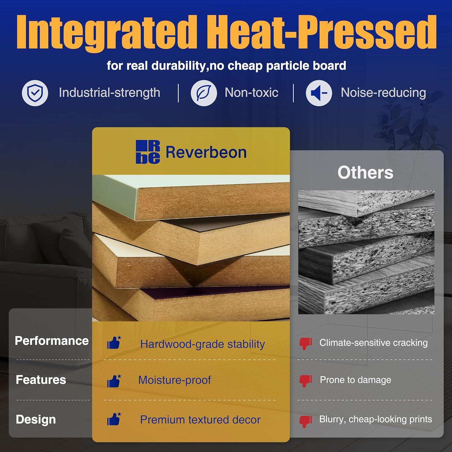 Paneles Acústicos de Madera Reverbeon 4 Piezas 120x32.5 cm