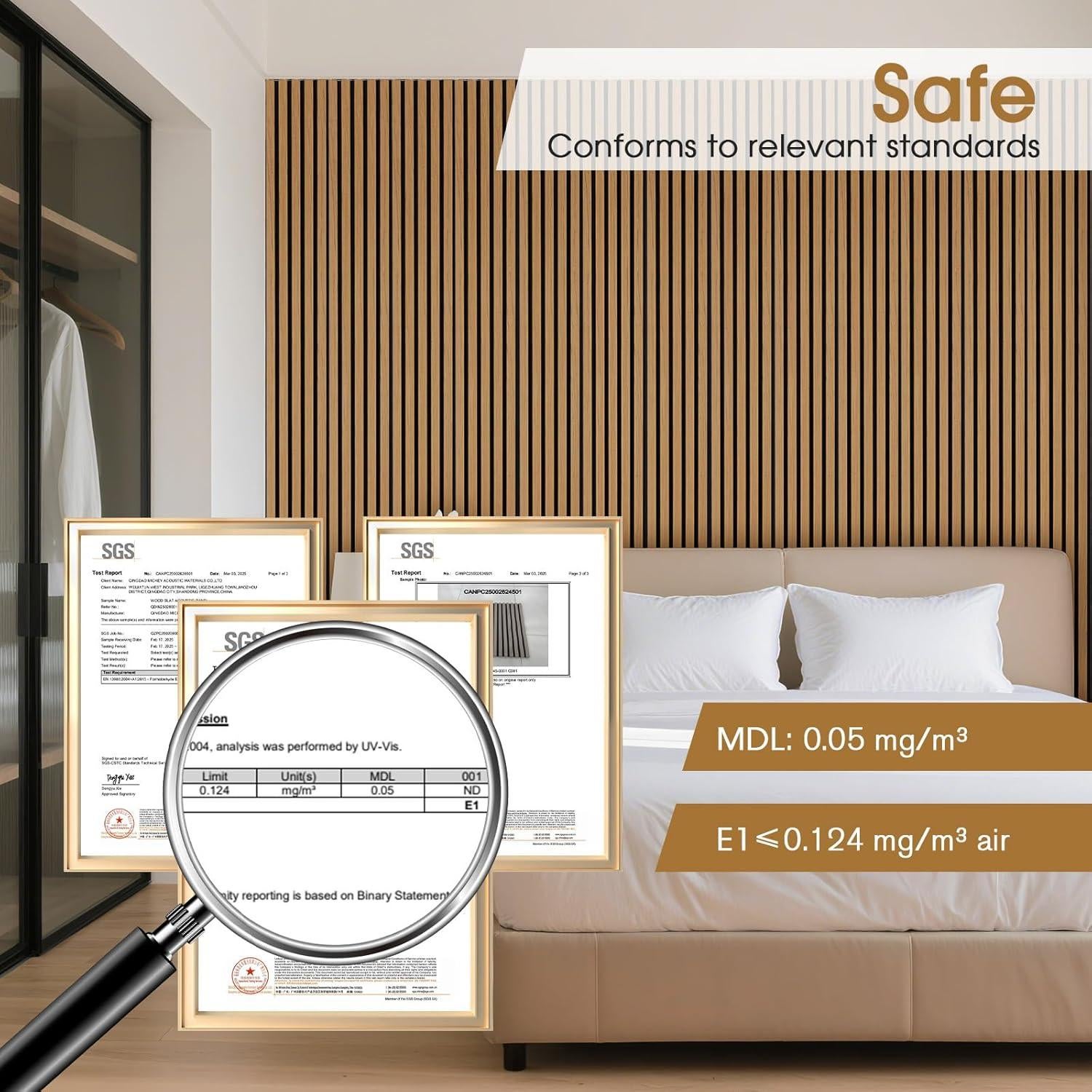 Paneles Acústicos de Madera Teca 4 Piezas 240x20 cm LarWorks