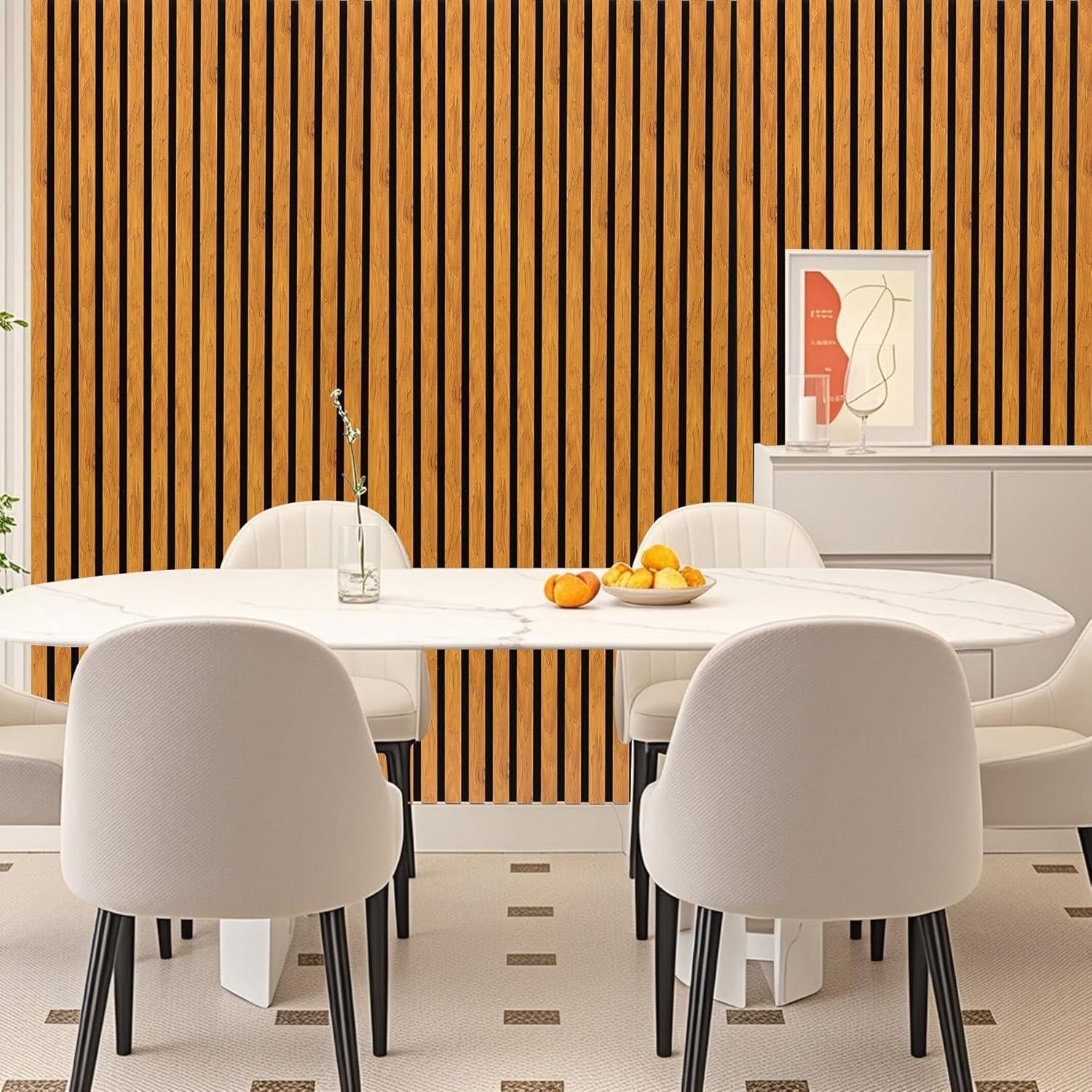 Paneles Acústicos de Pared Taaizau 4 Piezas Nuez Natural 121.9x61 cm