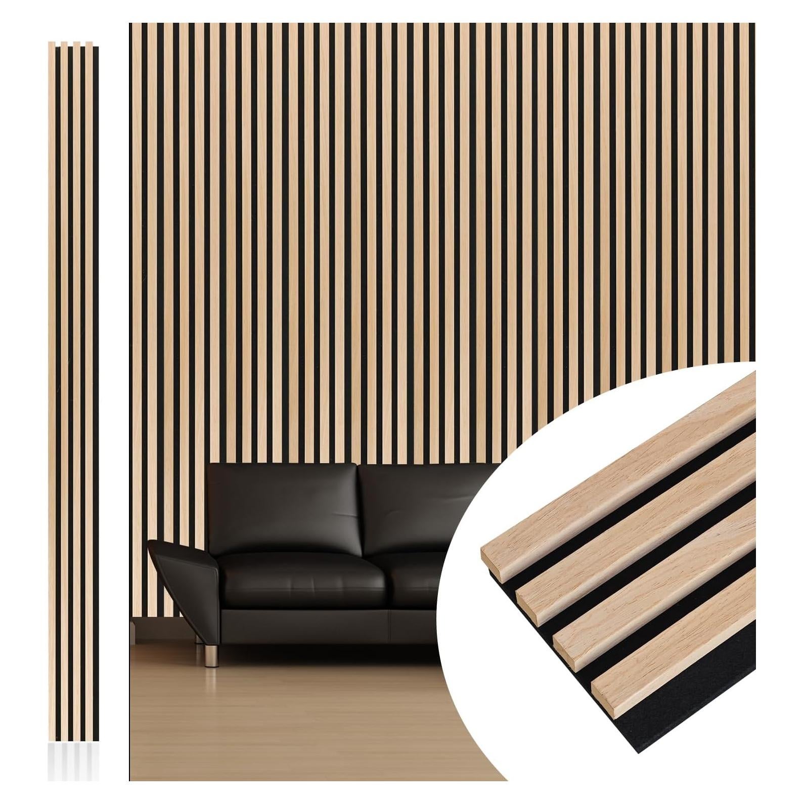 Paneles Acústicos de Madera NeatiEase 6 Piezas Roble Natural