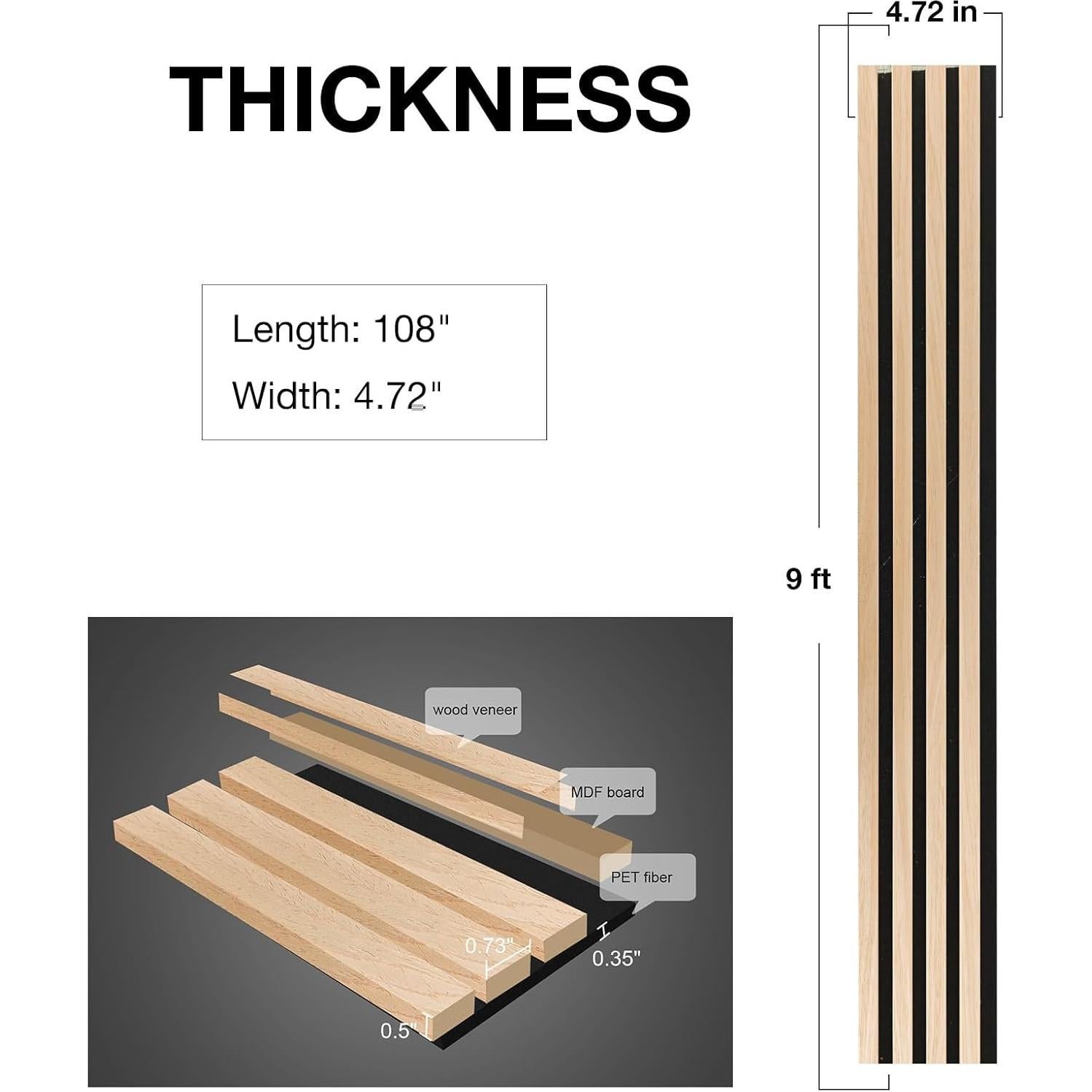 Paneles Acústicos de Madera NeatiEase 6 Piezas Roble Natural