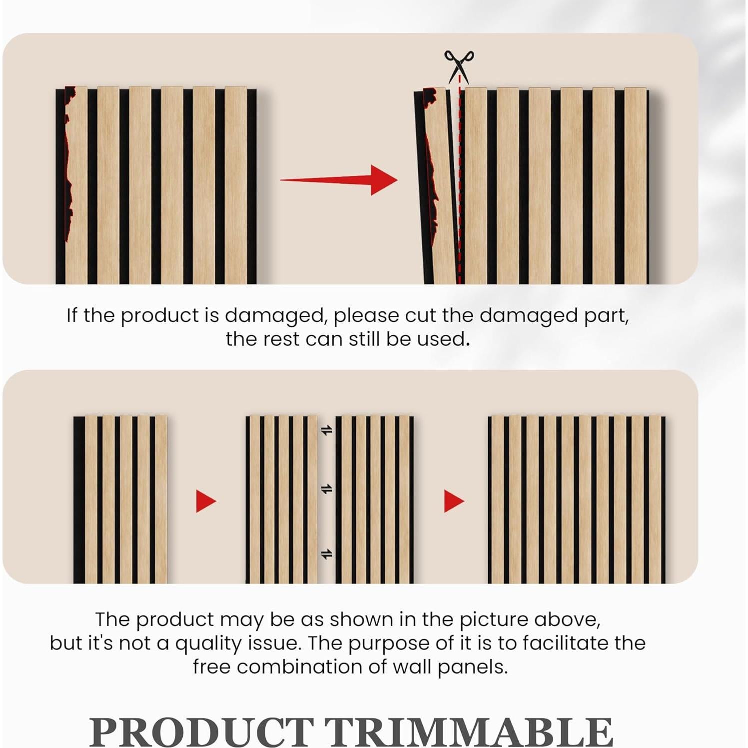 Paneles Acústicos de Madera LDB 4 Piezas 238.8x32 cm Nogal