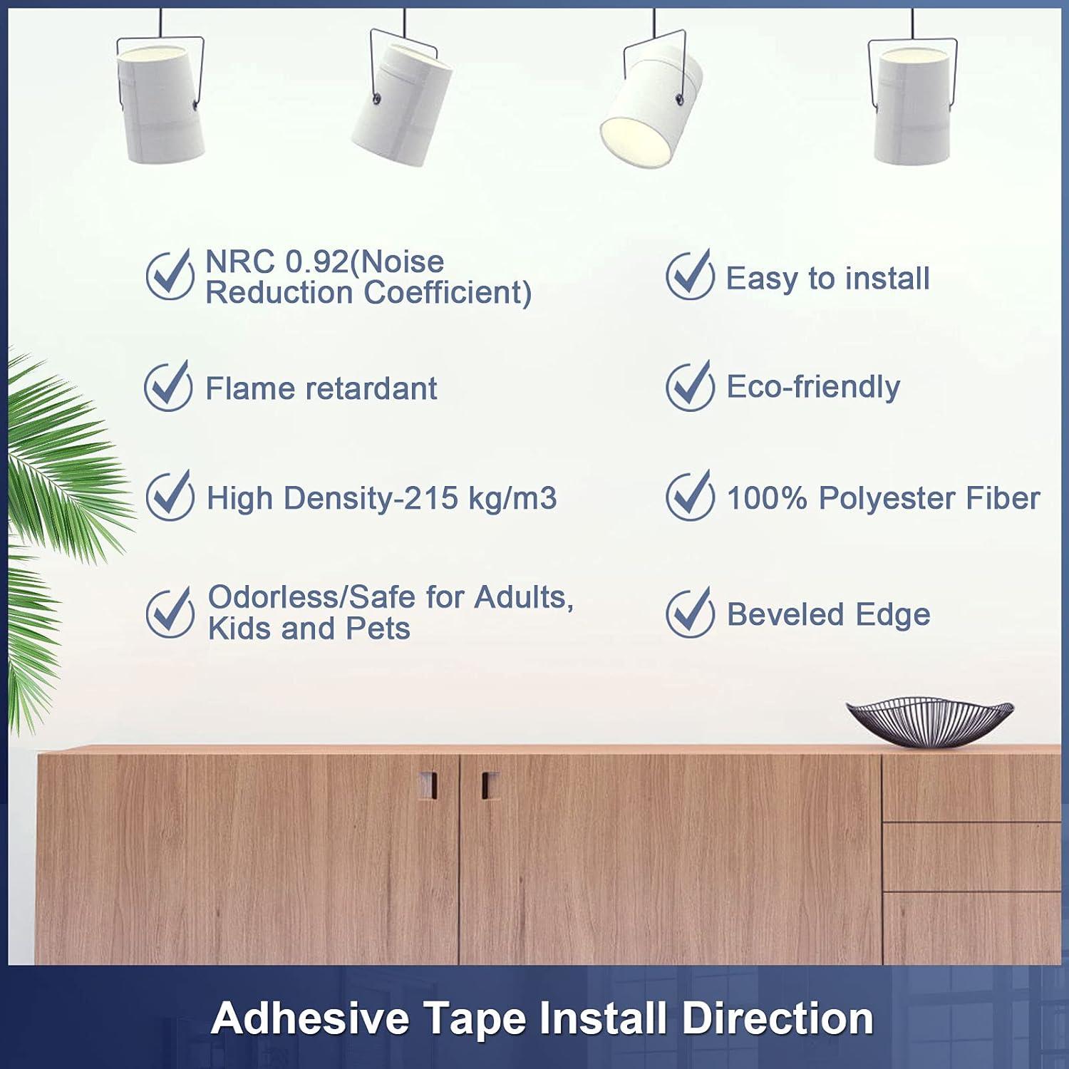 Paquete de 12 Paneles Acústicos de Espuma 30.48x30.48cm Gris