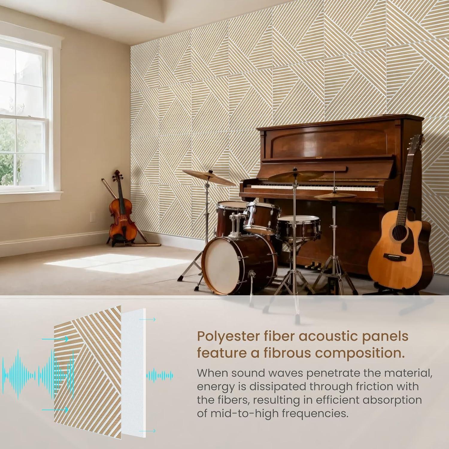 Paneles Acústicos Foritrue 6 Piezas 60x60 cm Autoadhesivos