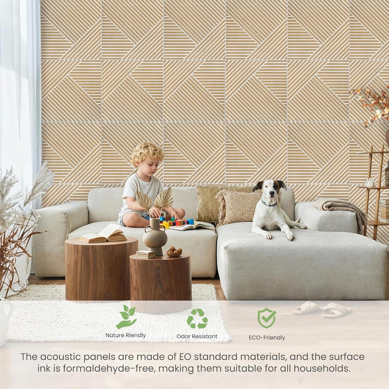 Paneles Acústicos Foritrue 6 Piezas 60x60 cm Autoadhesivos