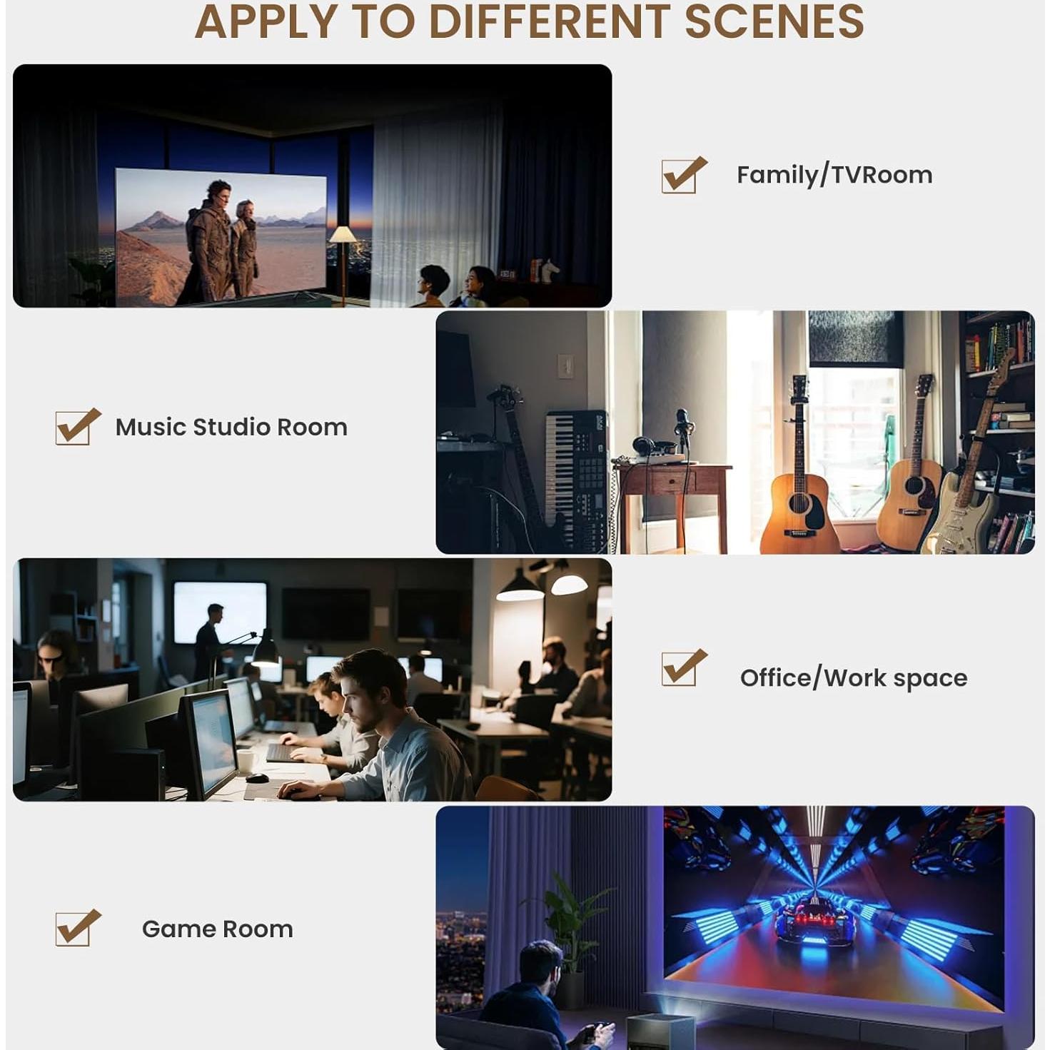 Paneles Acústicos Foritrue 6 Piezas 60x60 cm Autoadhesivos