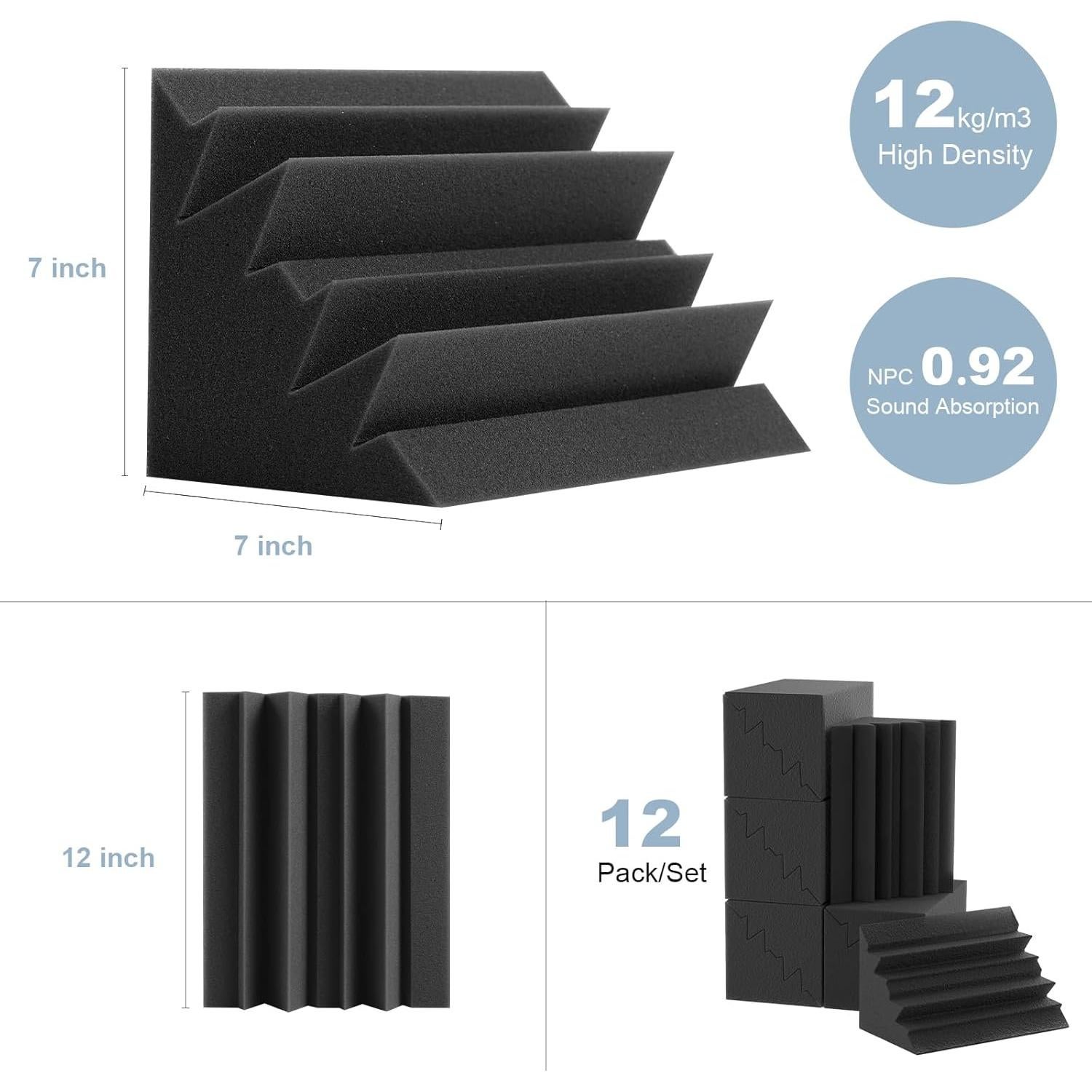 Paquete de 12 trampas de graves acústicas GUERRI 17.78cm