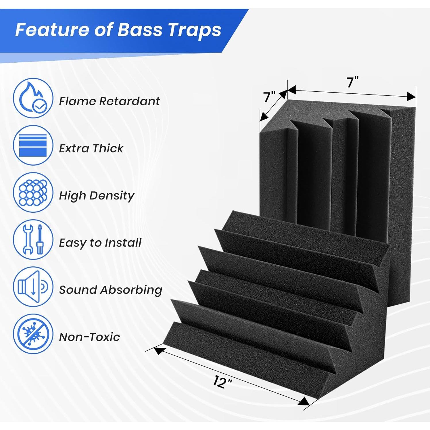 Trampas de Graves de Esquina Focusound 8 Pack 30.48cm