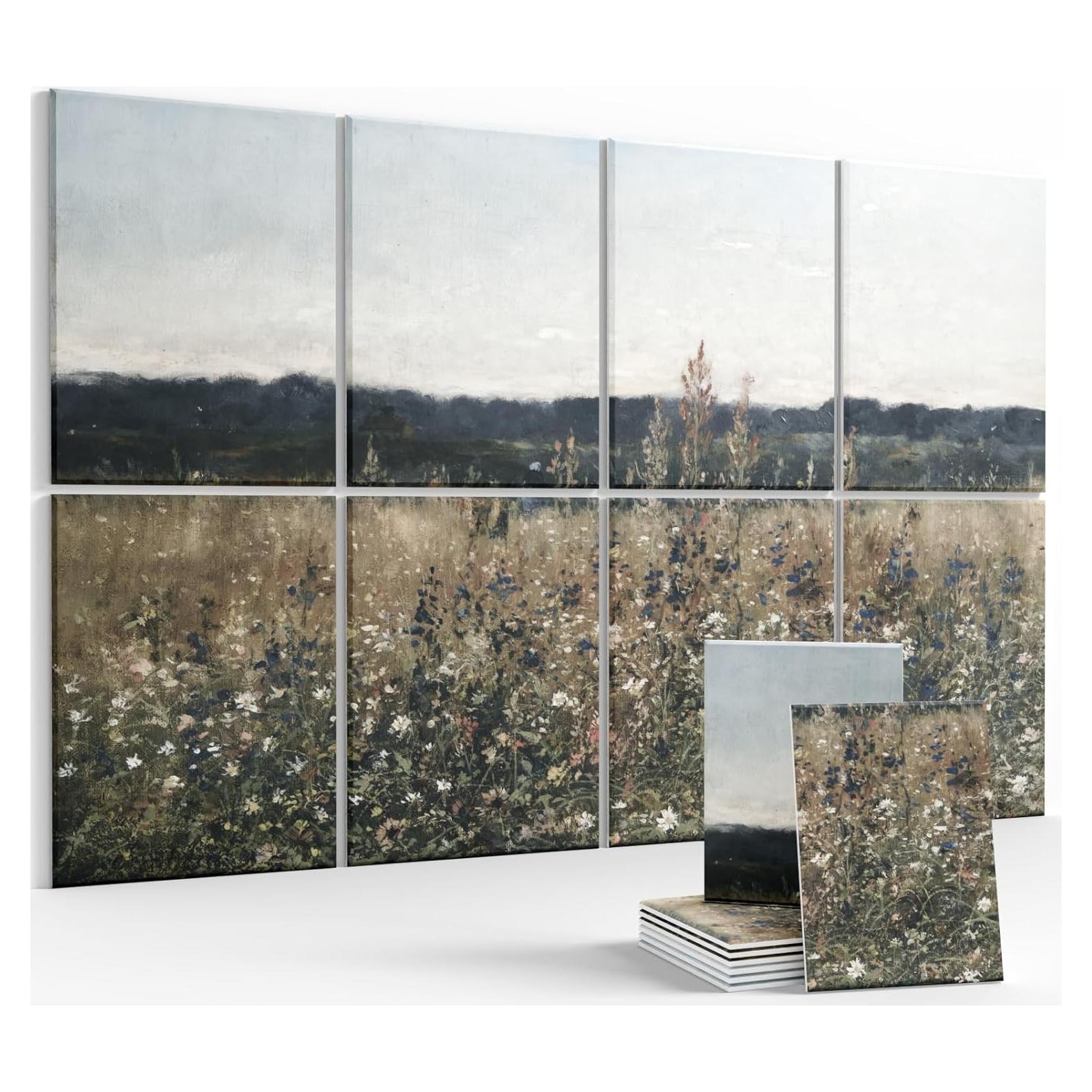 Paneles Acústicos de Arte Champ Fleuri - 8 Piezas 119.38x78.74cm