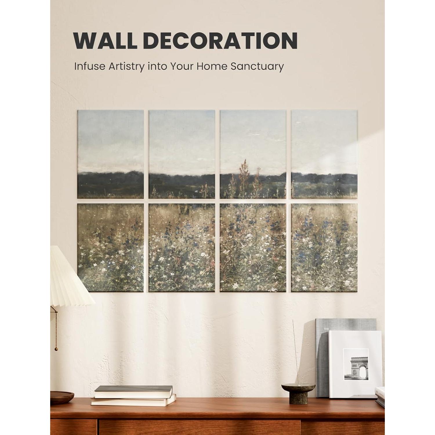 Paneles Acústicos de Arte Champ Fleuri - 8 Piezas 119.38x78.74cm