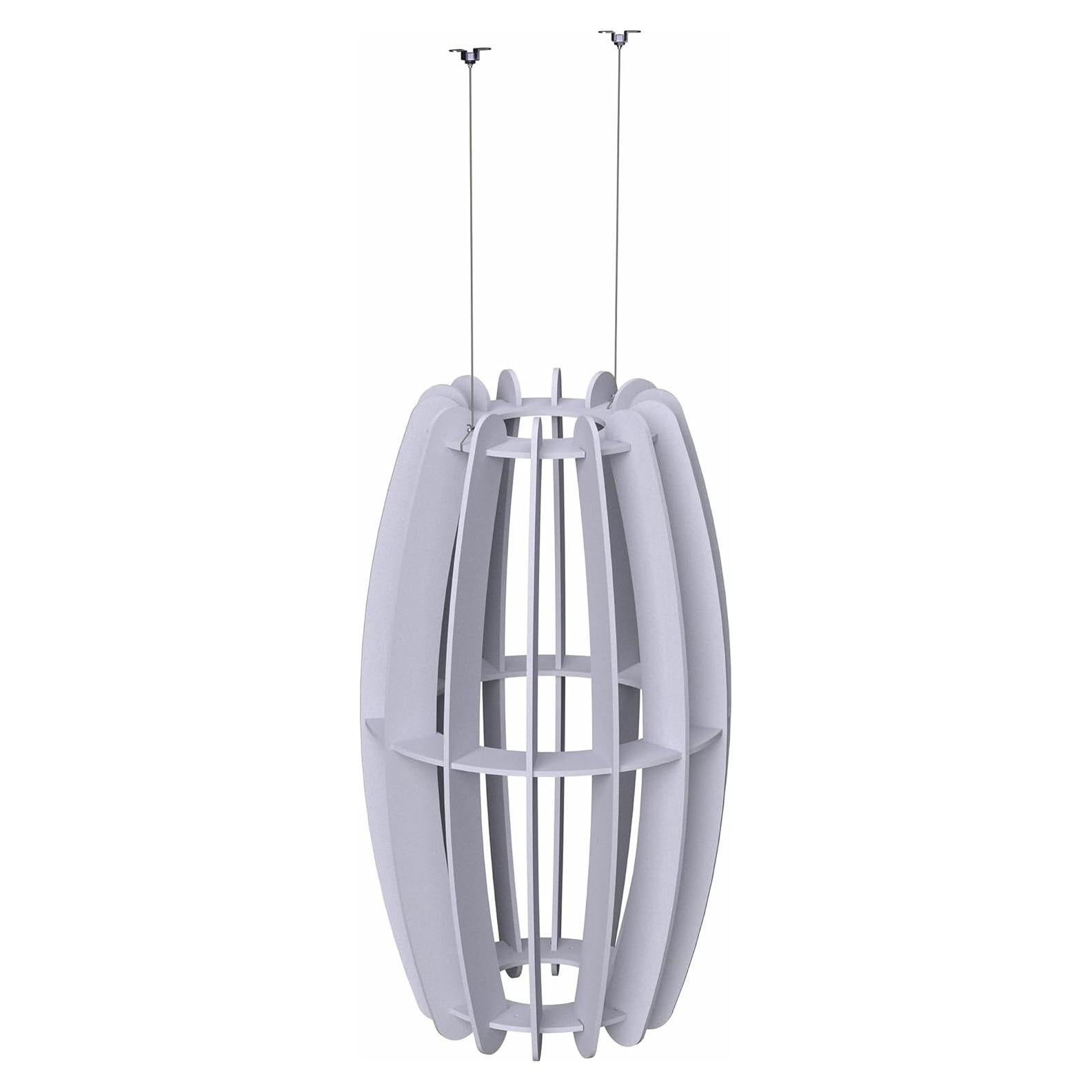 Absorbente Acústico de Techo Ovalado VIVO PP-CW03G Gris Claro