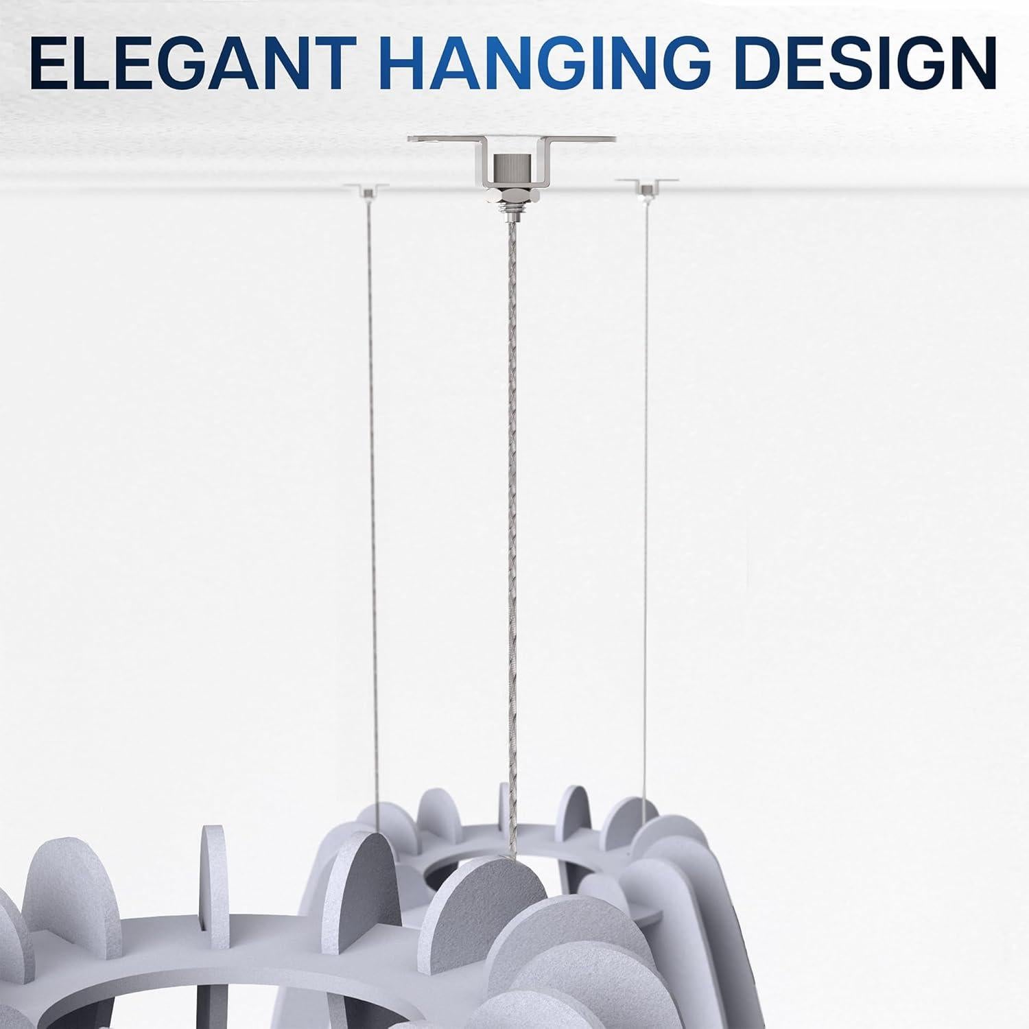 Absorbente Acústico de Techo Ovalado VIVO PP-CW03G Gris Claro