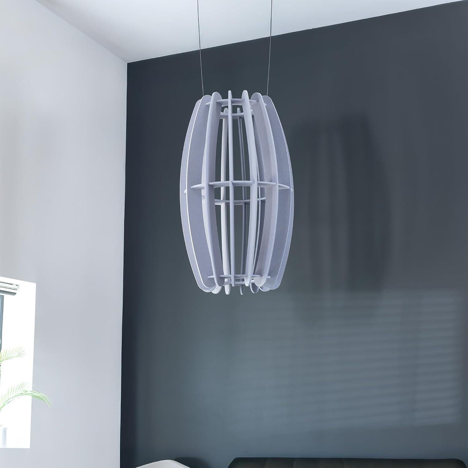 Absorbente Acústico de Techo Ovalado VIVO PP-CW03G Gris Claro