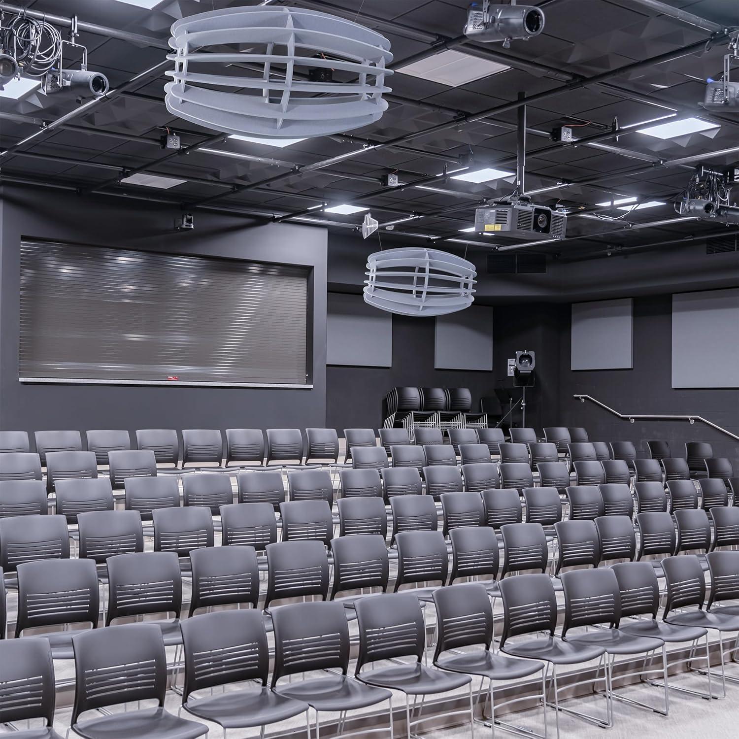 Absorbente Acústico de Techo Ovalado VIVO PP-CW03G Gris Claro