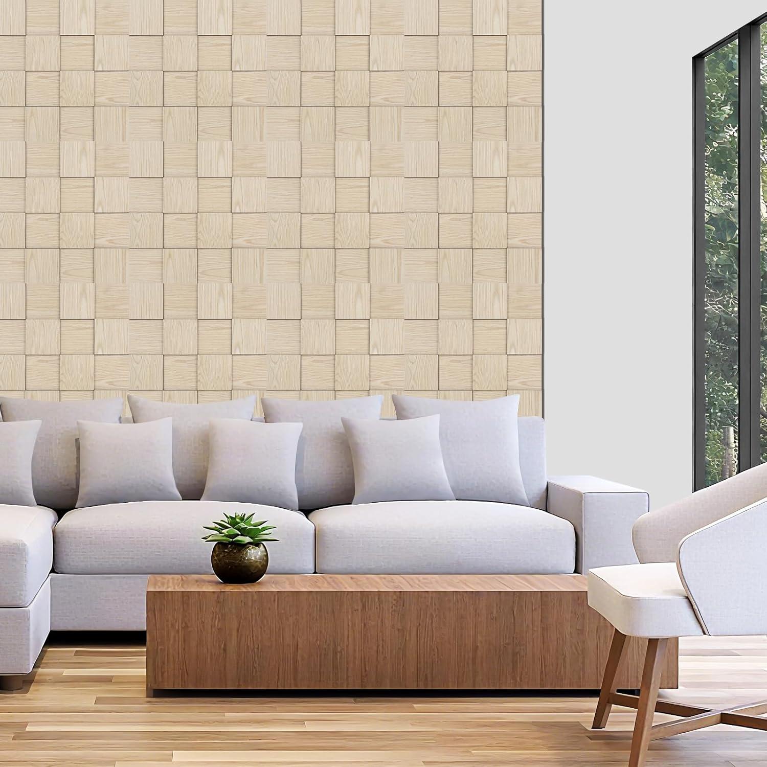 Paneles Acústicos 3D GreenClad Nogal - Paquete de 6 (40x40 cm)